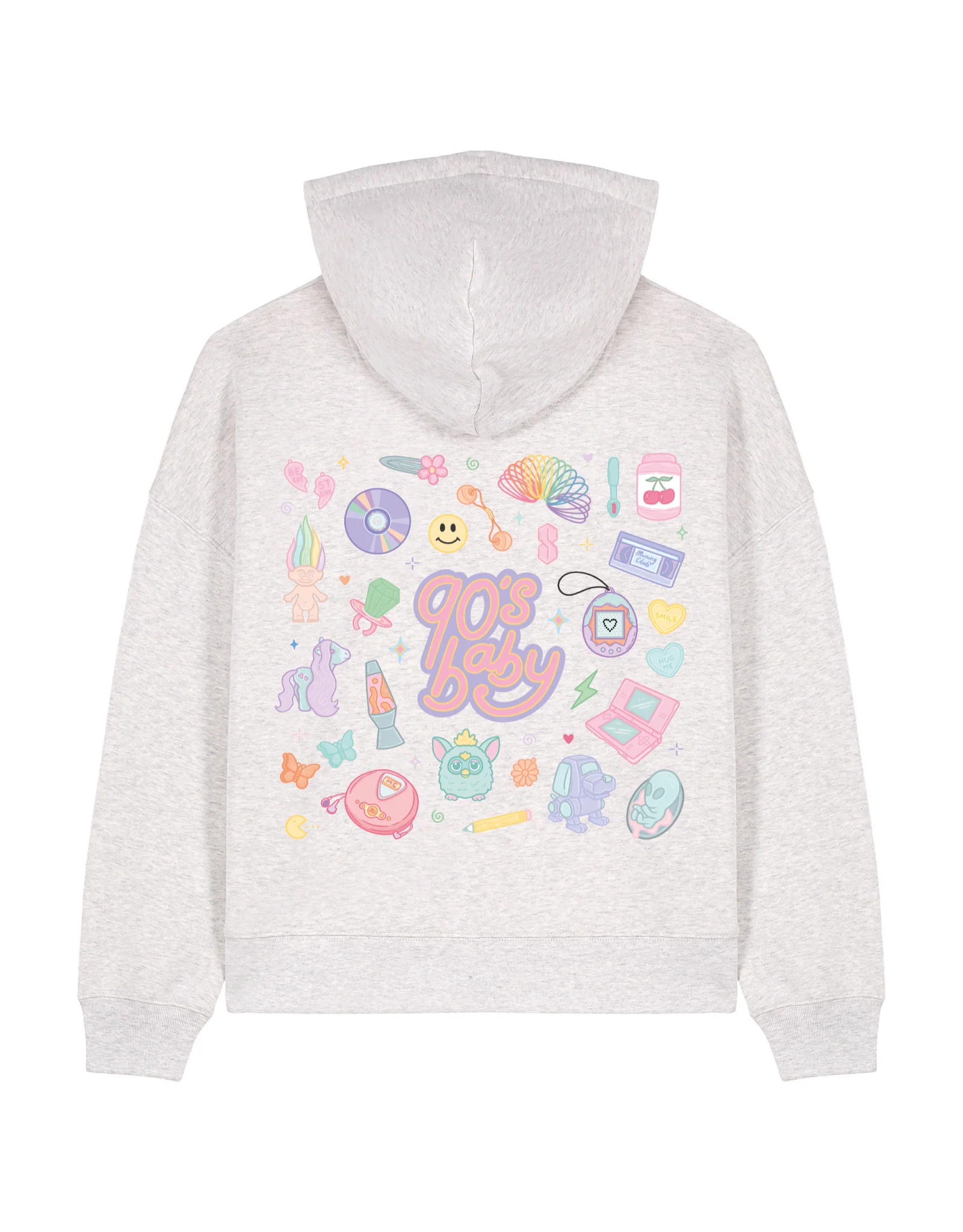 90s Baby Printed Boxy Organic Cotton Hoodie - Image 11