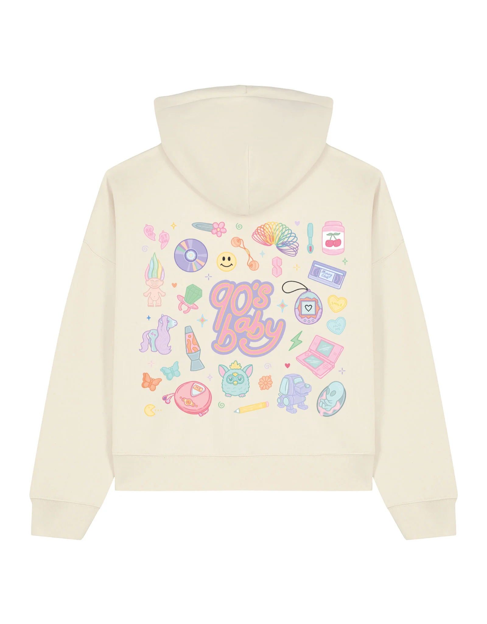 90s Baby Printed Boxy Organic Cotton Hoodie - Image 7