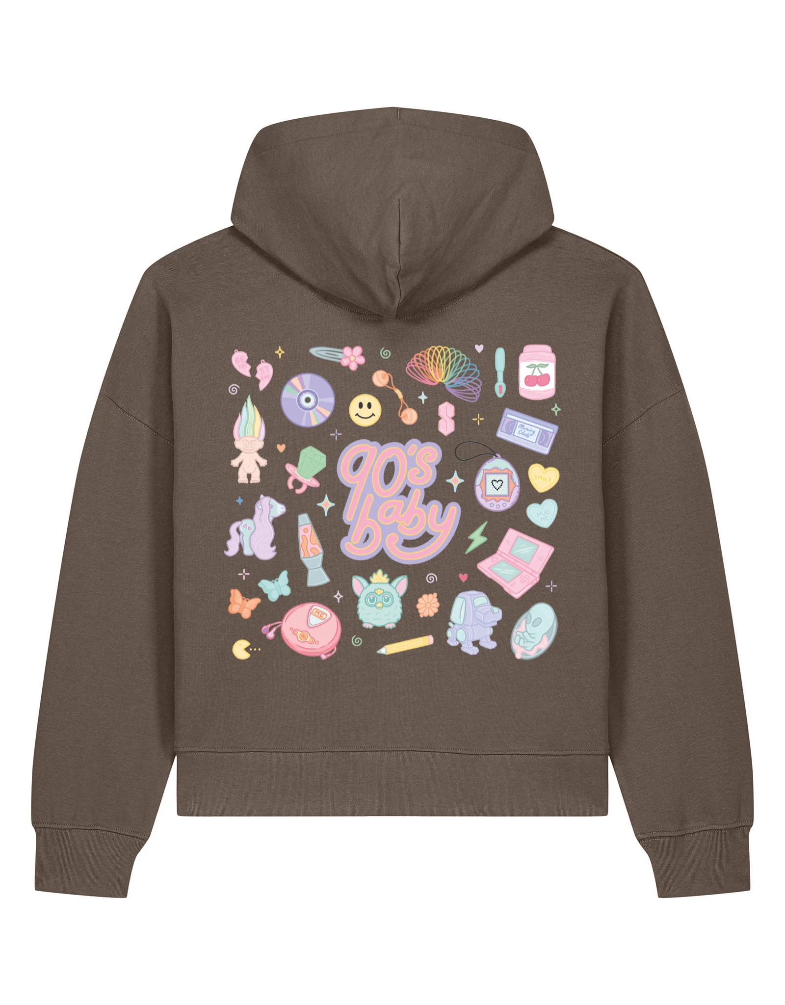 90s Baby Printed Boxy Organic Cotton Hoodie - Image 9