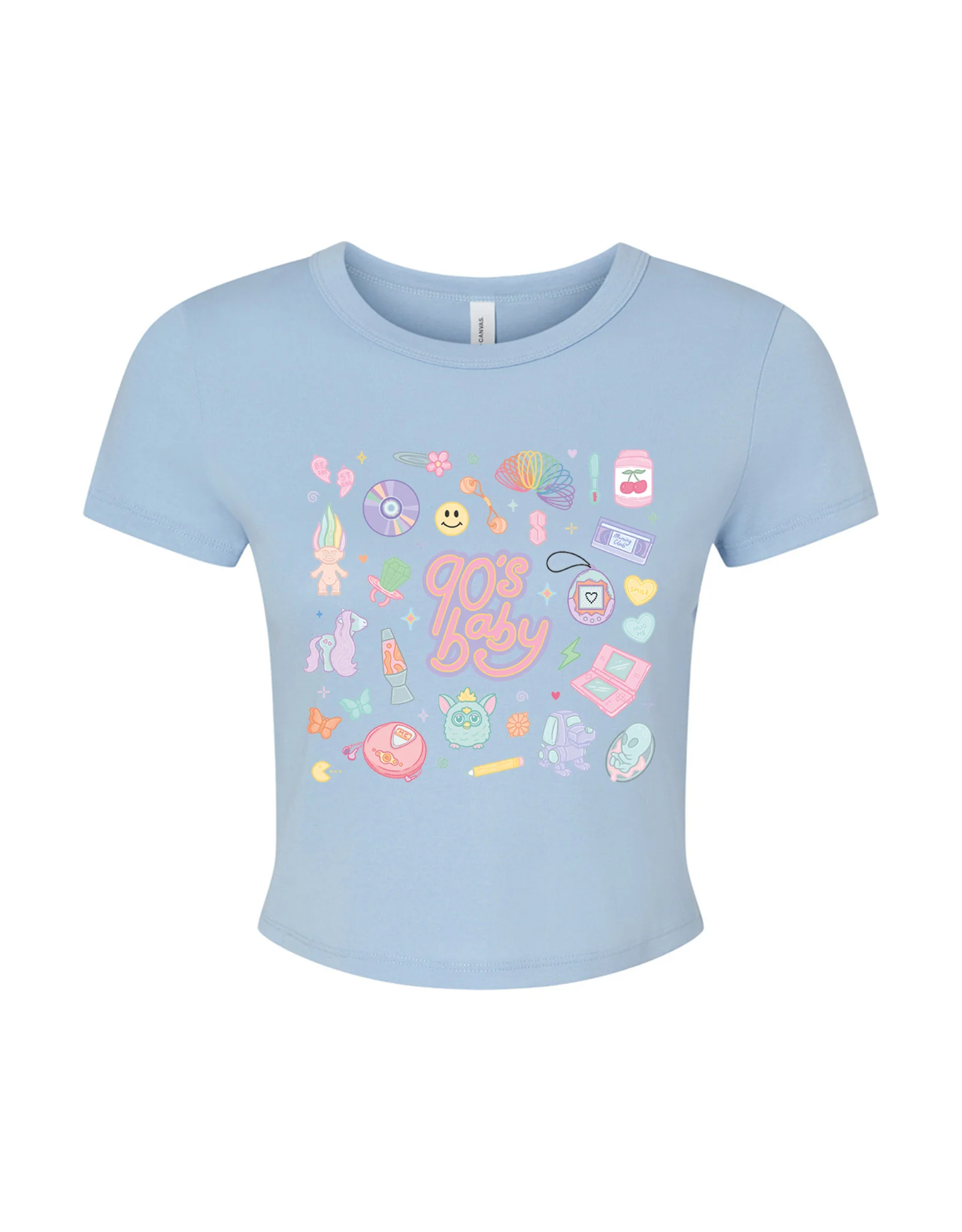 90s Baby Printed Micro Rib Baby Tee - Image 5