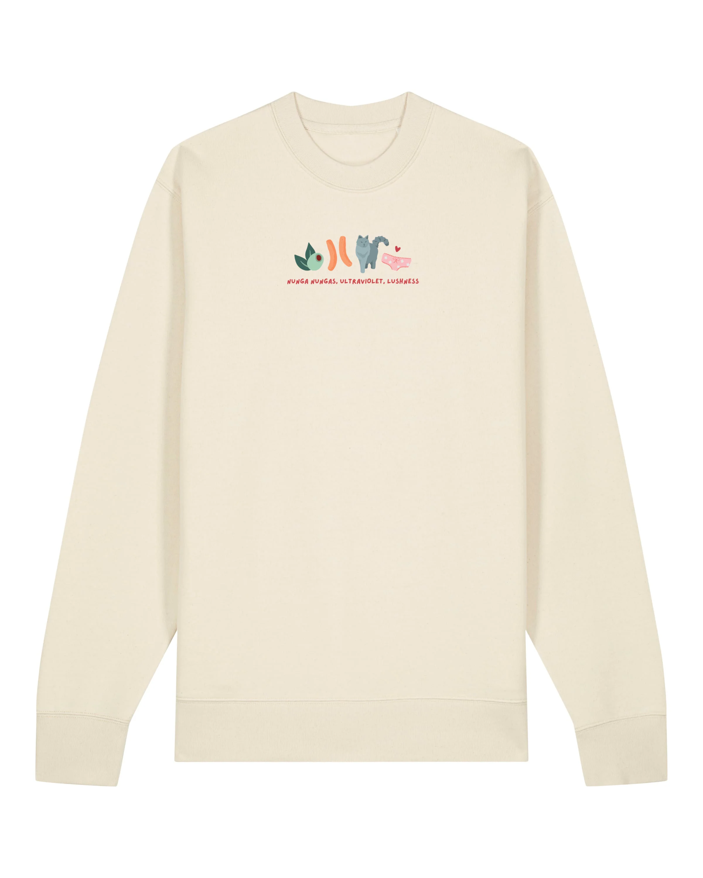 Angus and Thongs Embroidered Organic Cotton Sweatshirt - Image 7