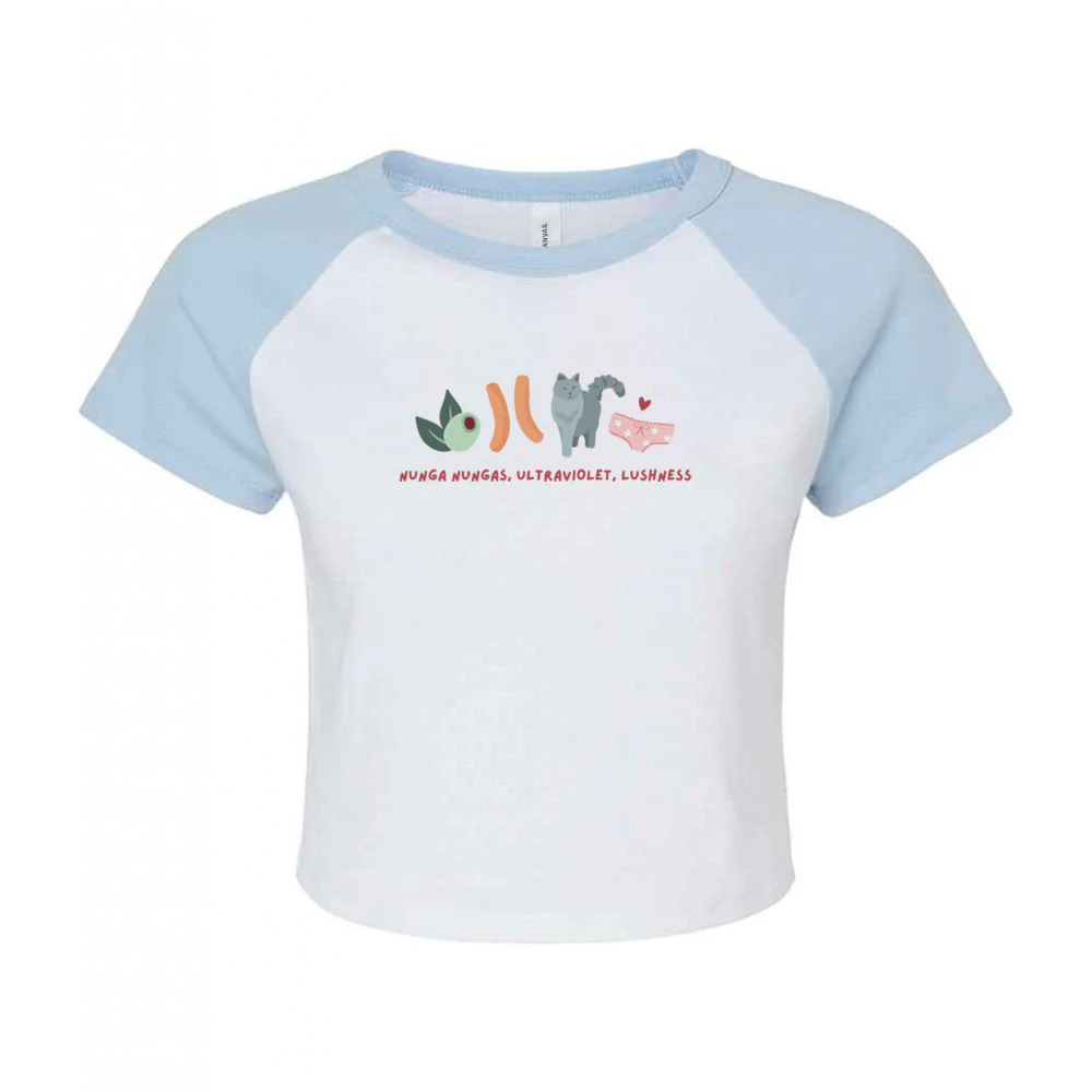 Angus and Thongs Embroidered Micro Rib Baby Tee - Image 3