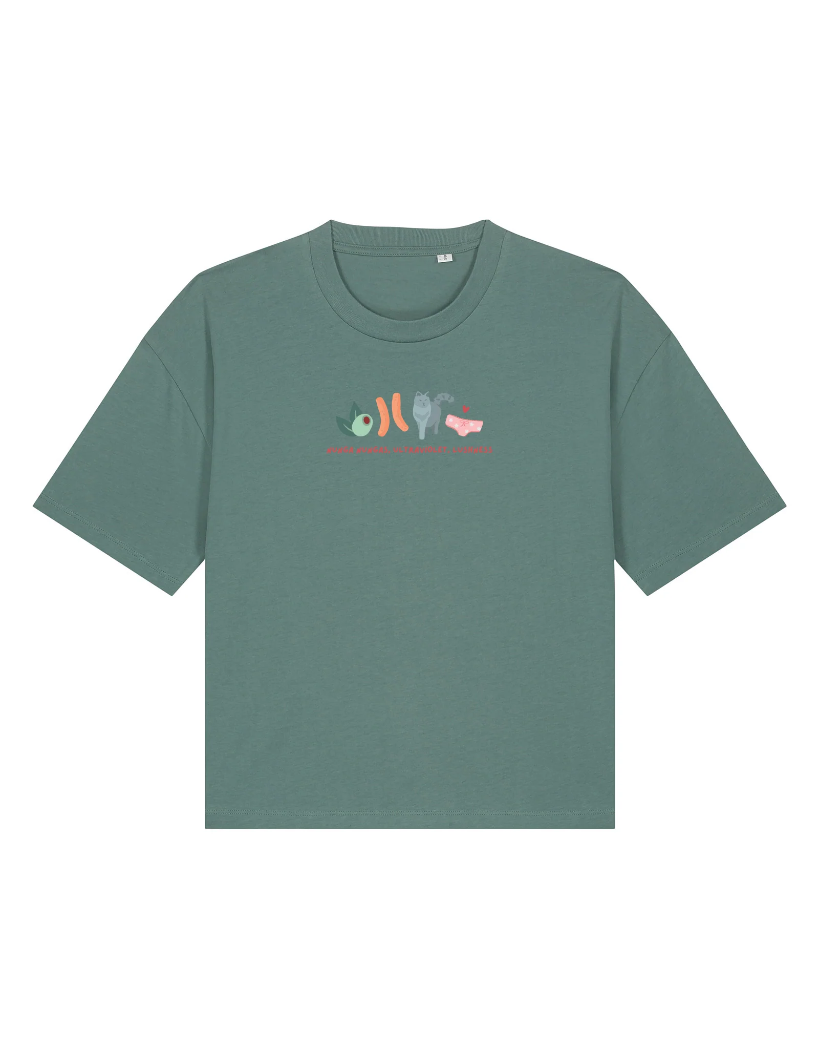 Angus and Thongs Embroidered Boxy Organic Cotton Tee