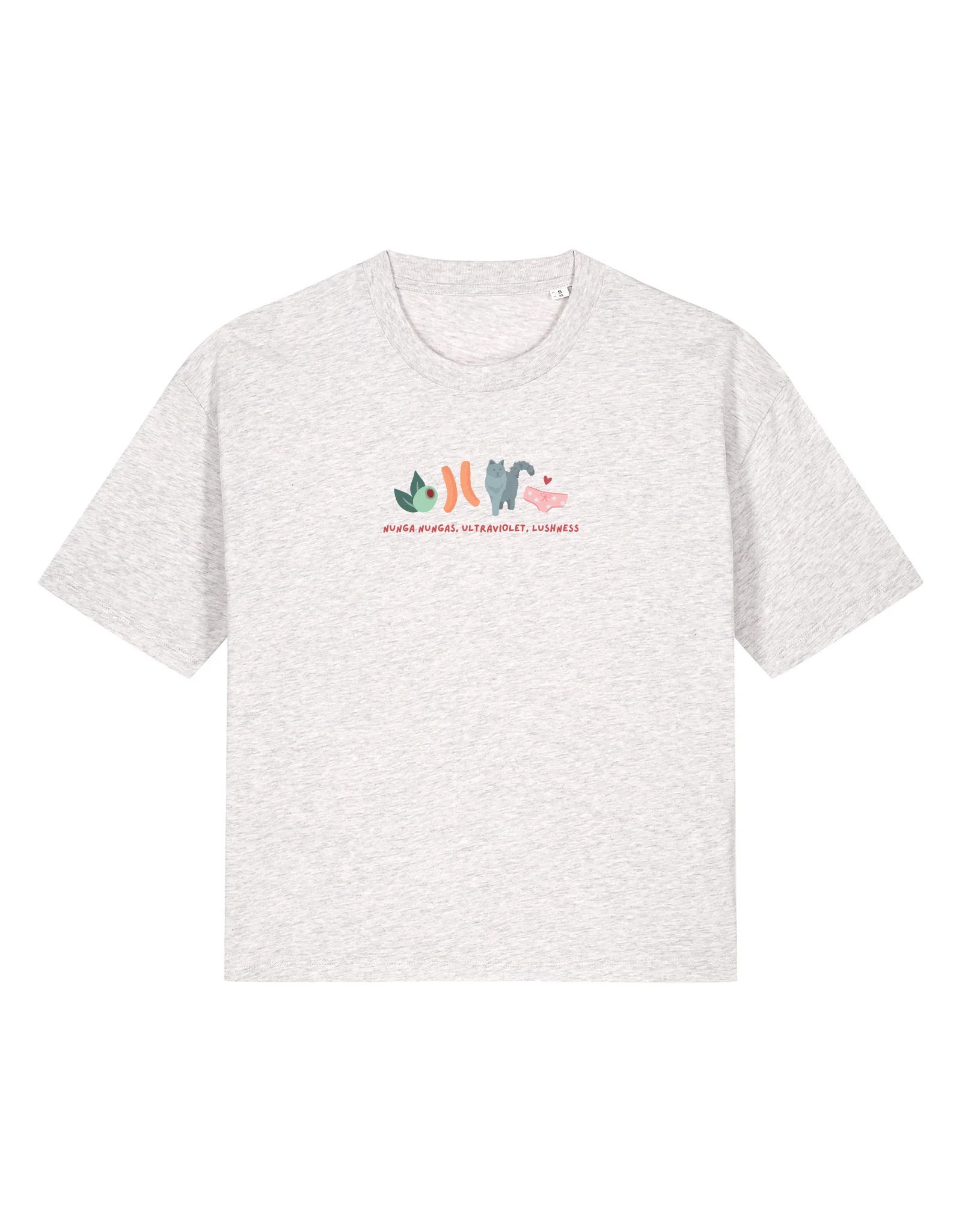 Angus and Thongs Embroidered Boxy Organic Cotton Tee - Image 2