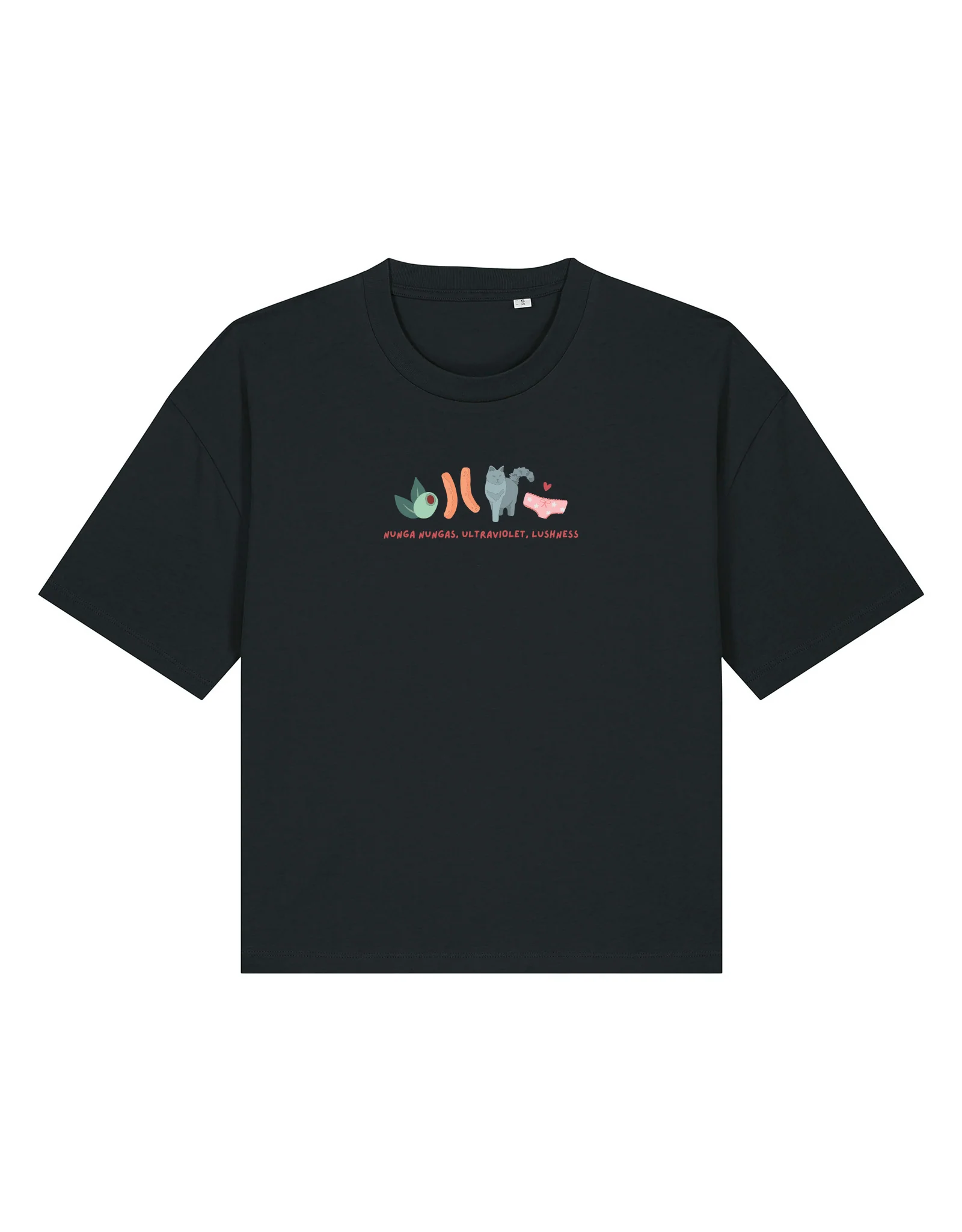 Angus and Thongs Embroidered Boxy Organic Cotton Tee - Image 3