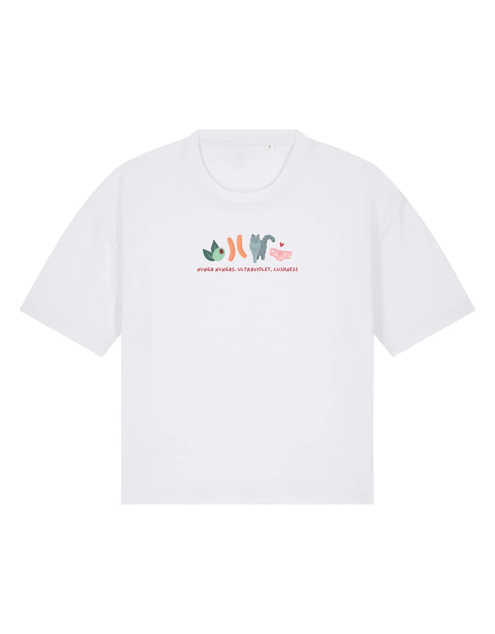 Angus and Thongs Embroidered Boxy Organic Cotton Tee - Image 6