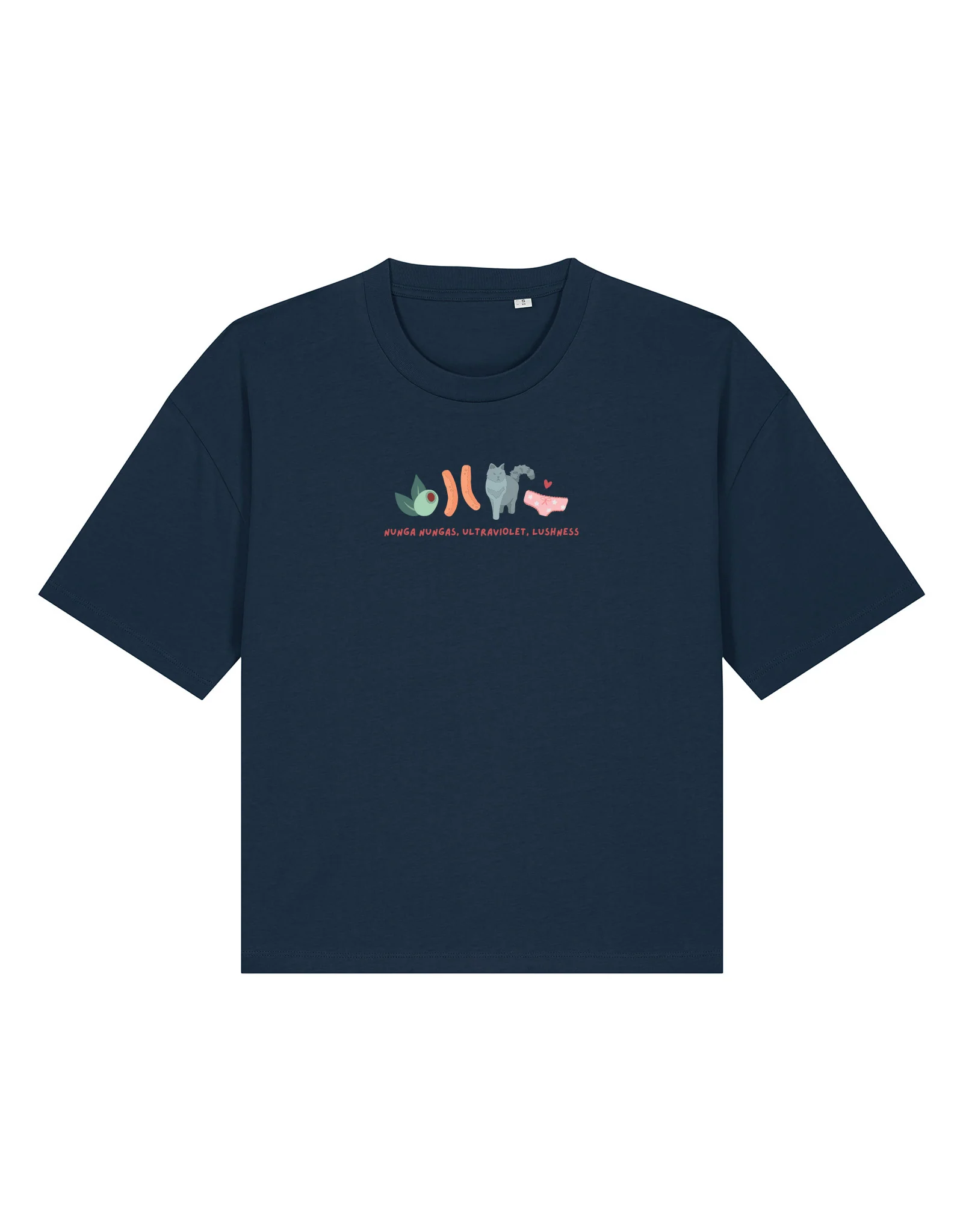 Angus and Thongs Embroidered Boxy Organic Cotton Tee - Image 7