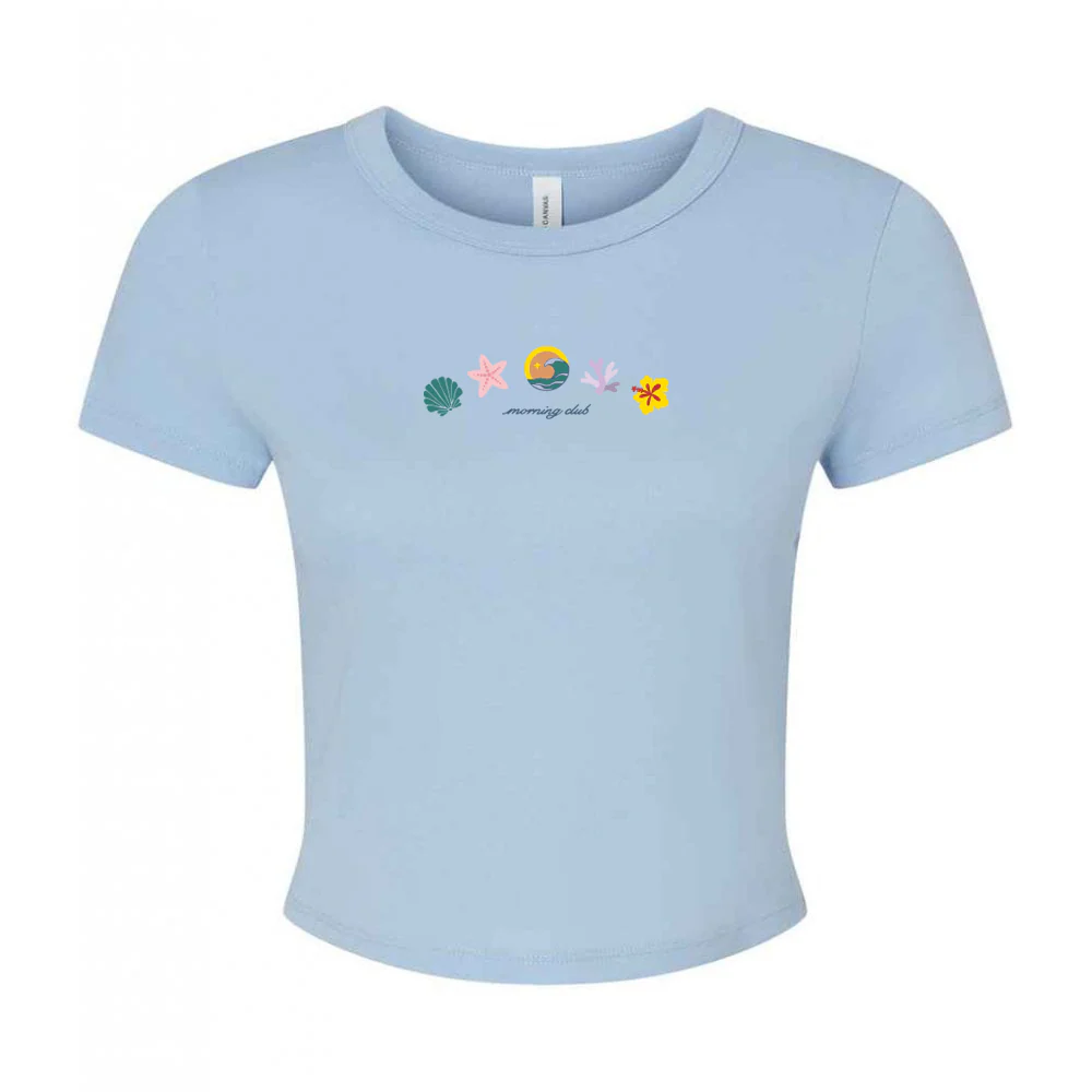 Beach Life Embroidered Micro Rib Baby Tee - Image 14