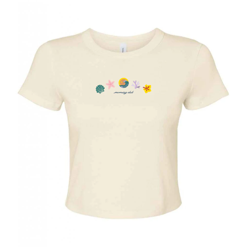 Beach Life Embroidered Micro Rib Baby Tee - Image 15