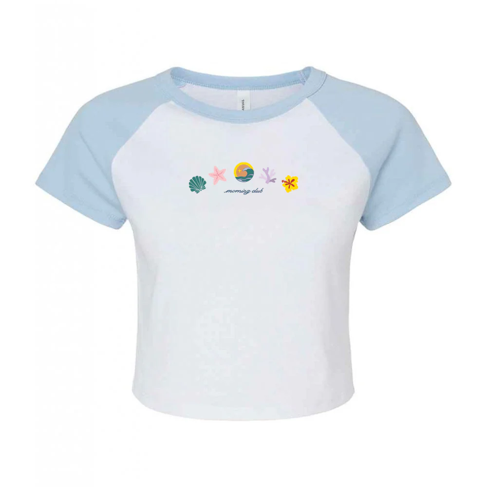 Beach Life Embroidered Micro Rib Baby Tee - Image 8