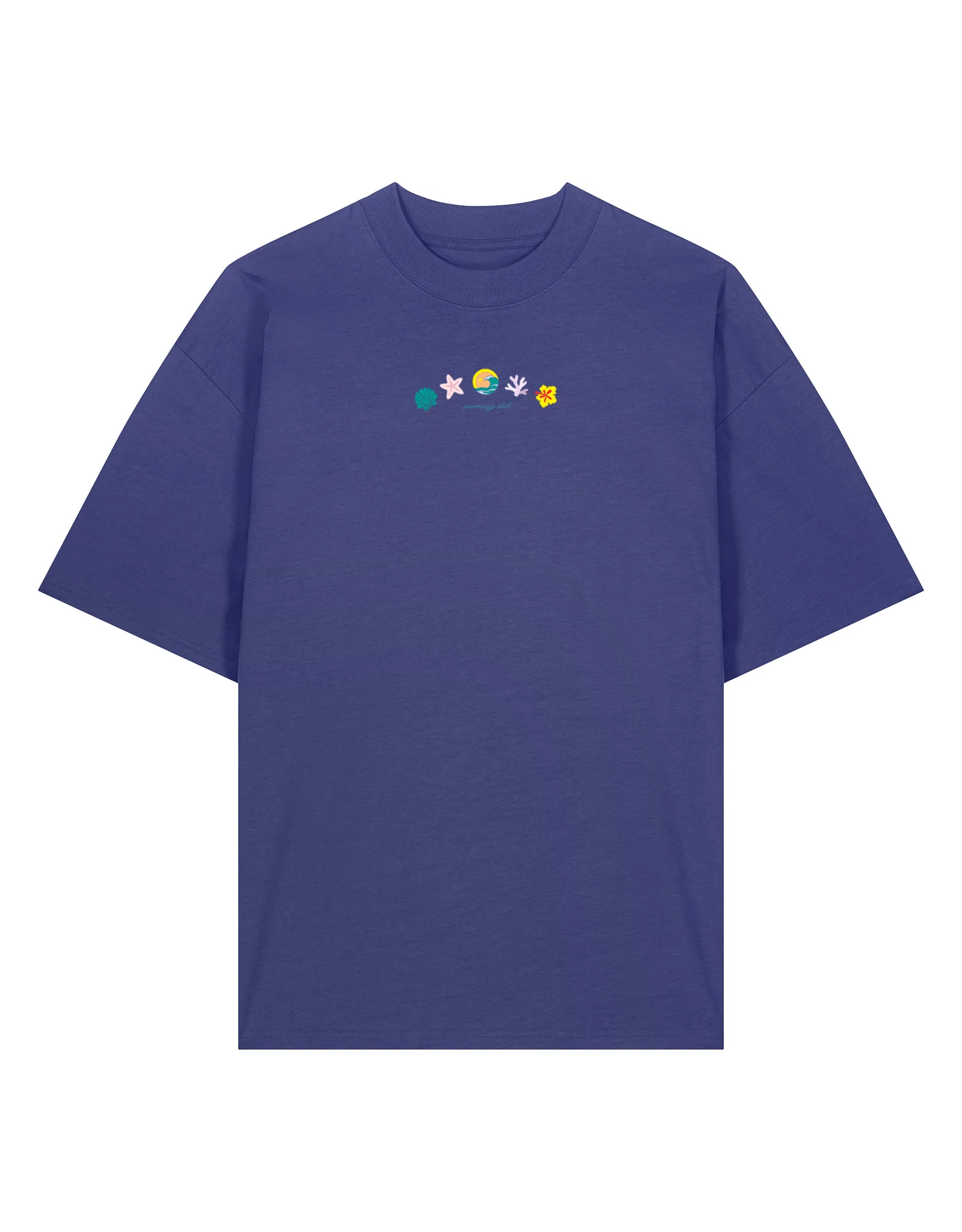 Beach Life Embroidered Oversized Organic Cotton T-Shirt - Image 4