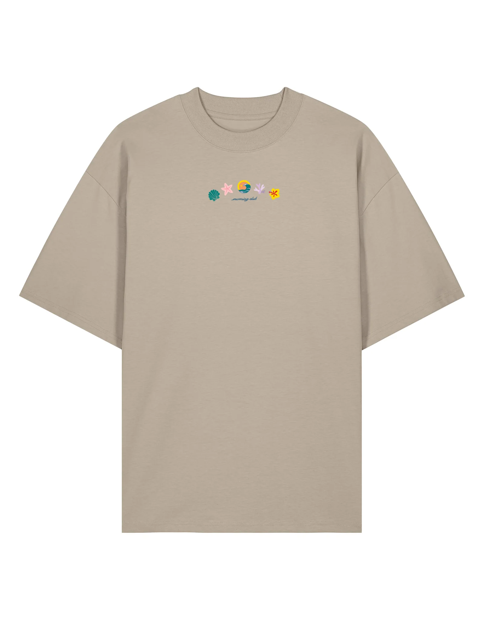 Beach Life Embroidered Oversized Organic Cotton T-Shirt - Image 6