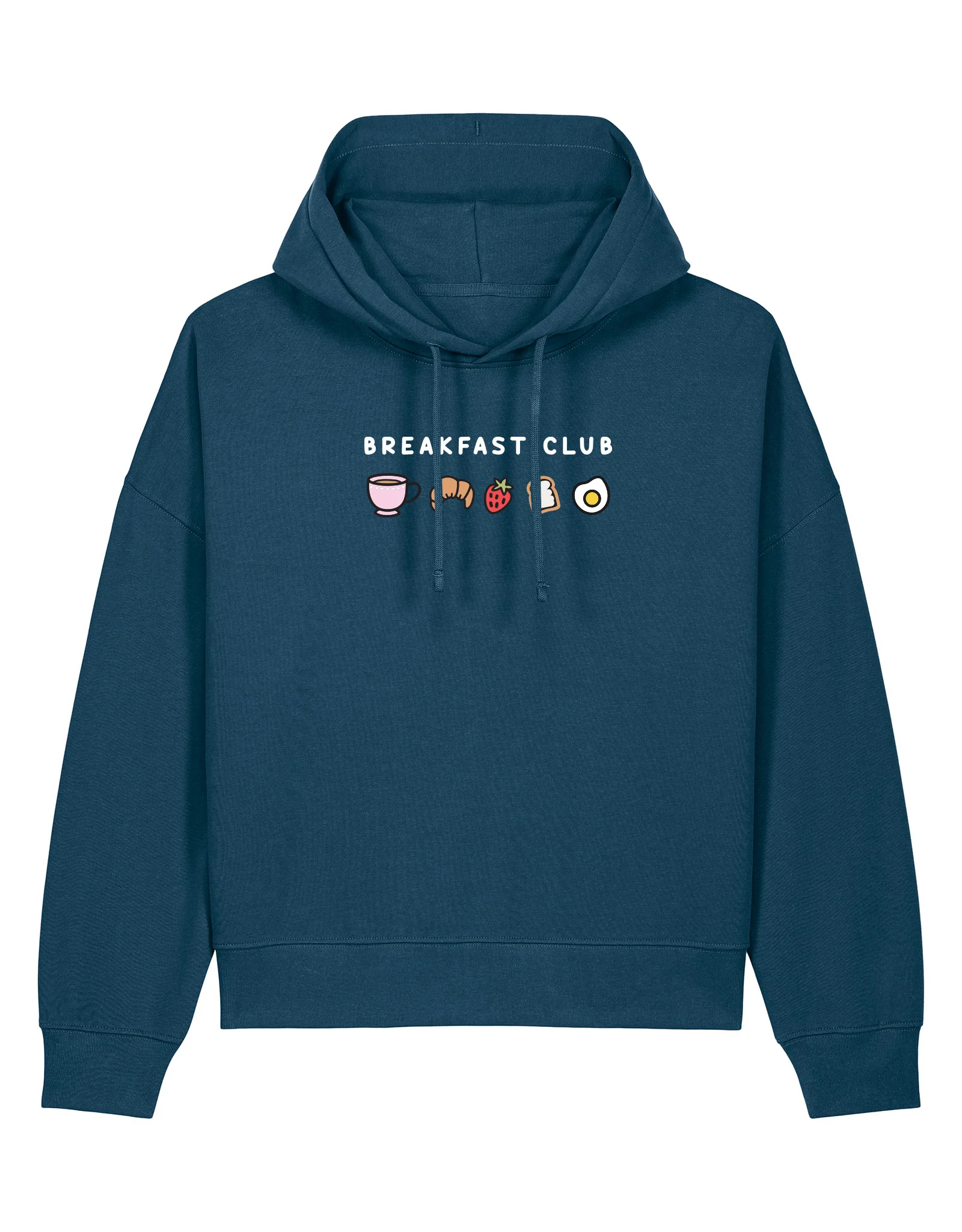 Breakfast Club Embroidered Boxy Organic Cotton Hoodie - Image 3