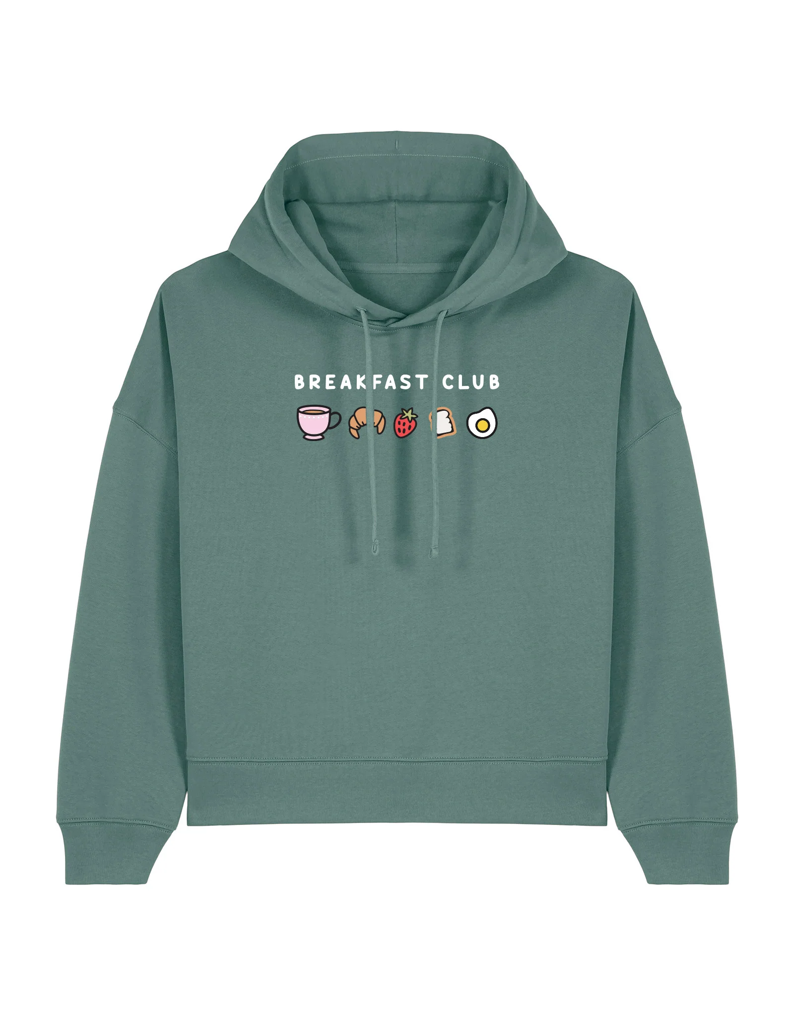 Breakfast Club Embroidered Boxy Organic Cotton Hoodie - Image 4