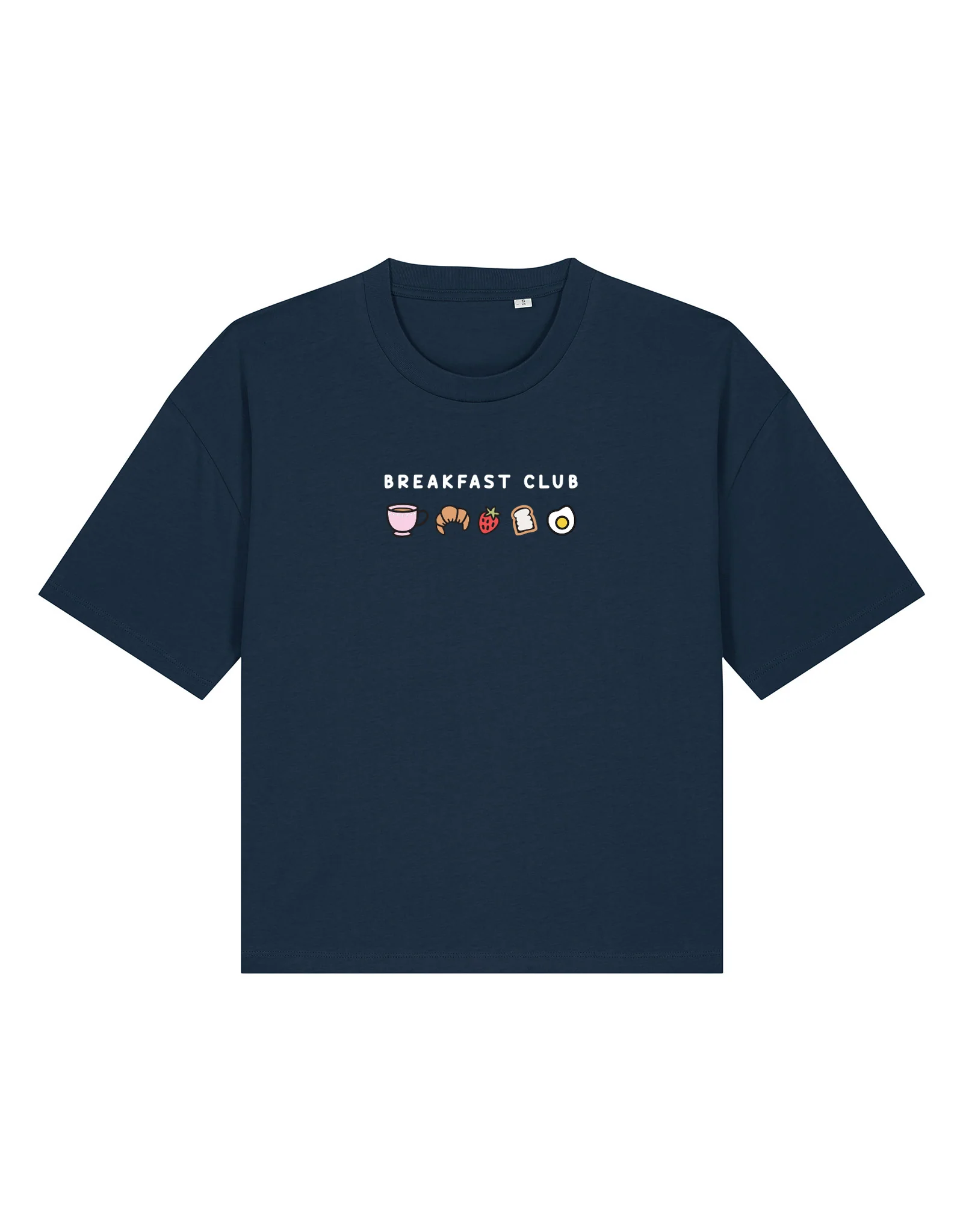 Breakfast Club Embroidered Boxy Organic Cotton Tee - Image 6