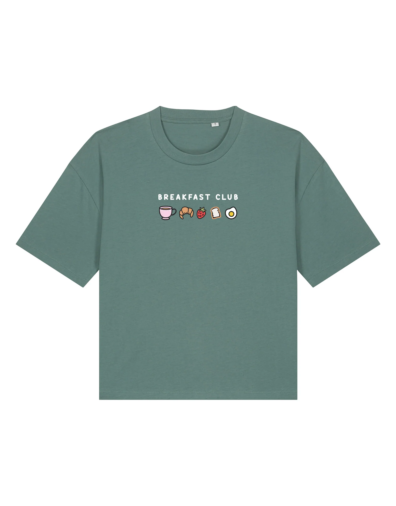 Breakfast Club Embroidered Boxy Organic Cotton Tee - Image 8