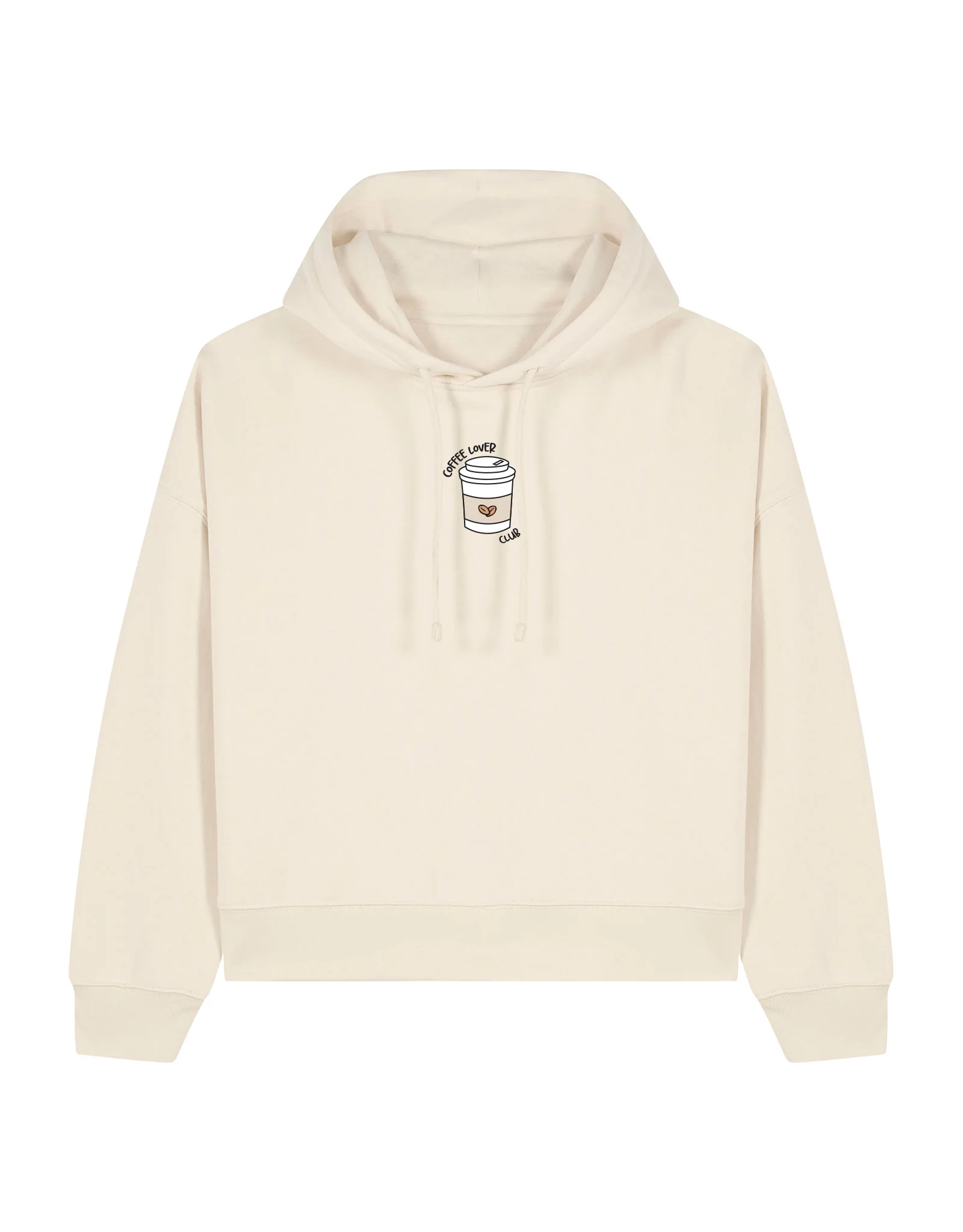Coffee Lover Embroidered Boxy Organic Cotton Hoodie - Image 7