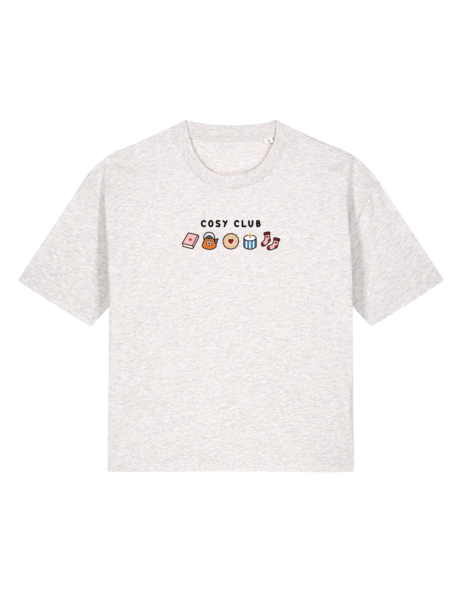 Cosy Club Embroidered Boxy Organic Cotton Tee - Image 3