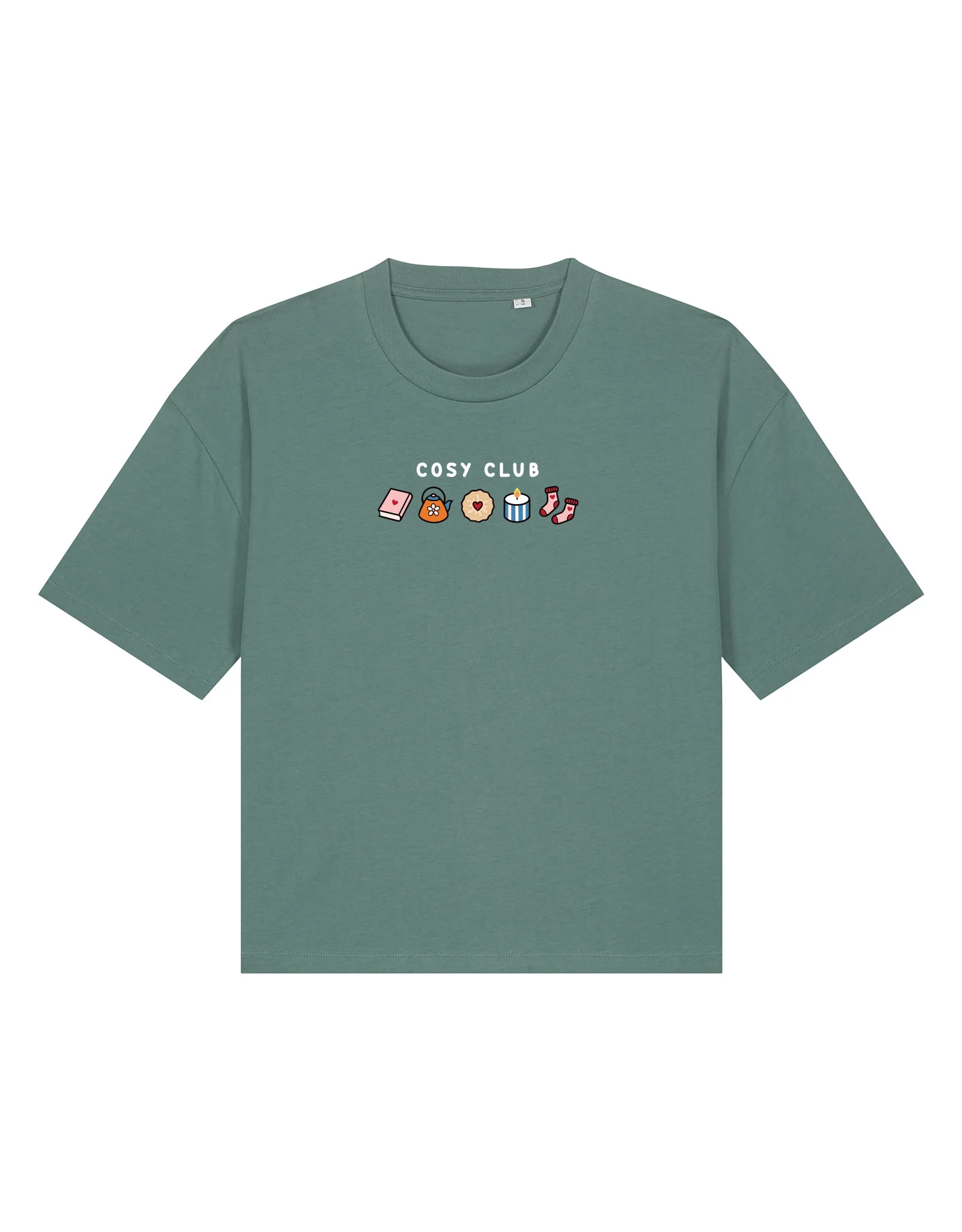 Cosy Club Embroidered Boxy Organic Cotton Tee - Image 4