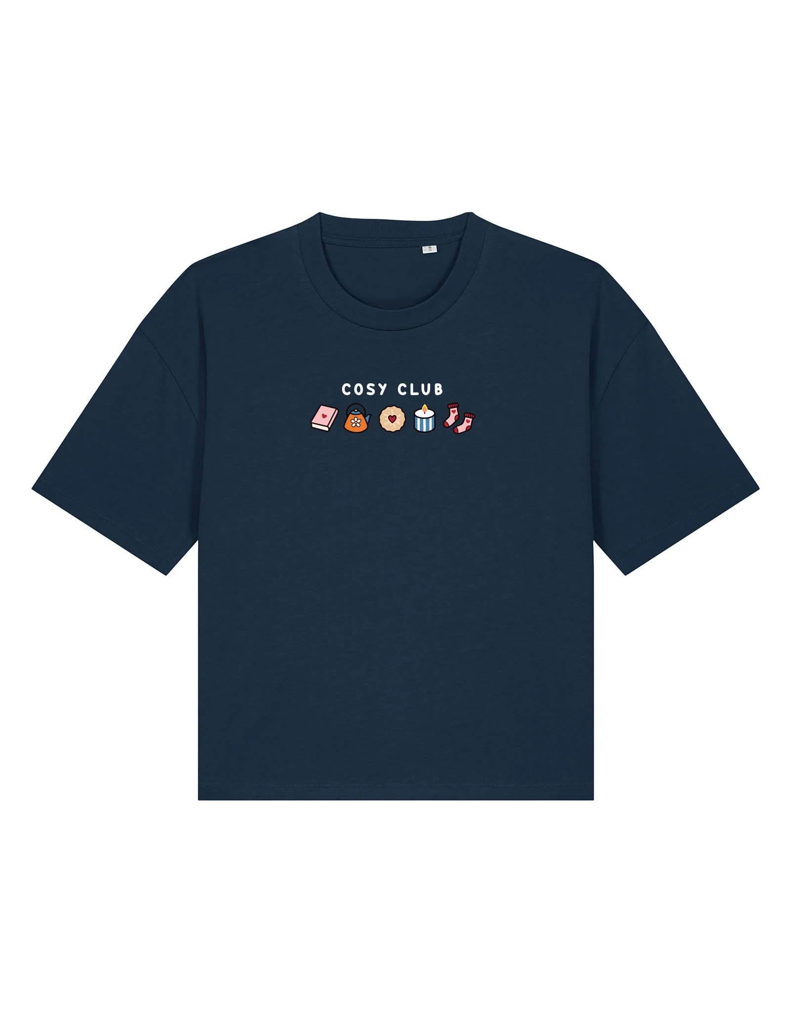 Cosy Club Embroidered Boxy Organic Cotton Tee - Image 6