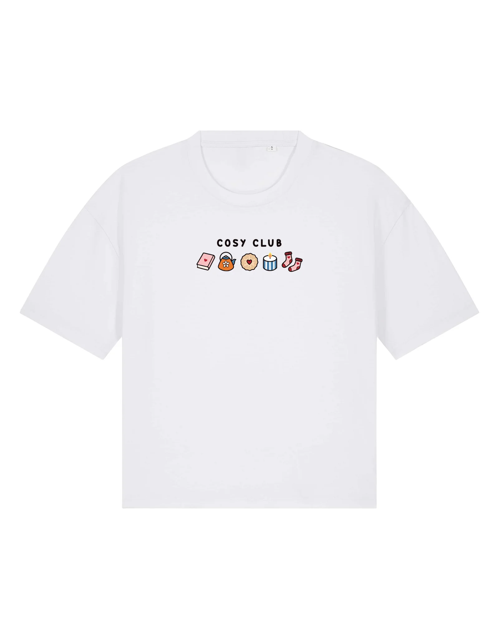 Cosy Club Embroidered Boxy Organic Cotton Tee - Image 7