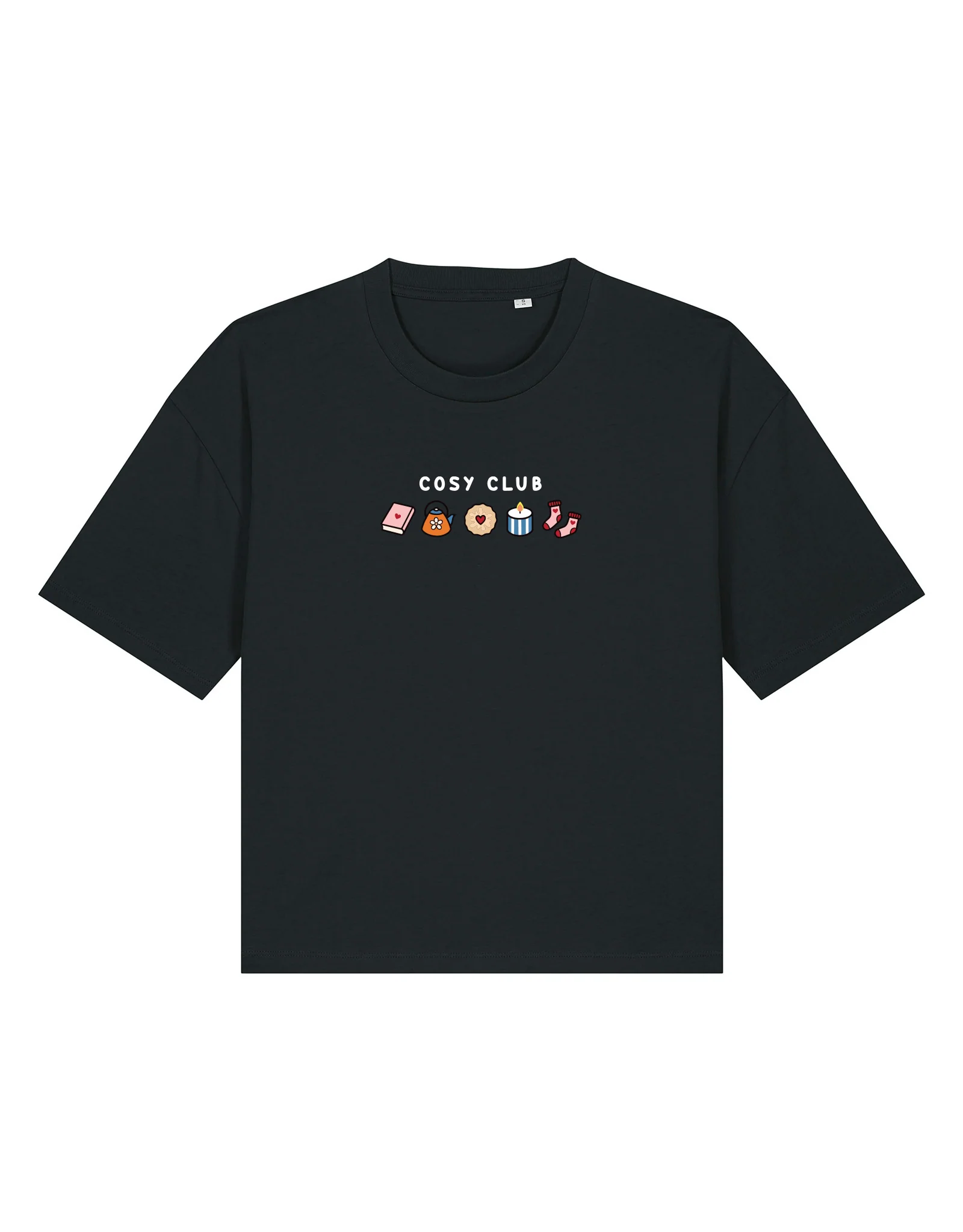 Cosy Club Embroidered Boxy Organic Cotton Tee - Image 8