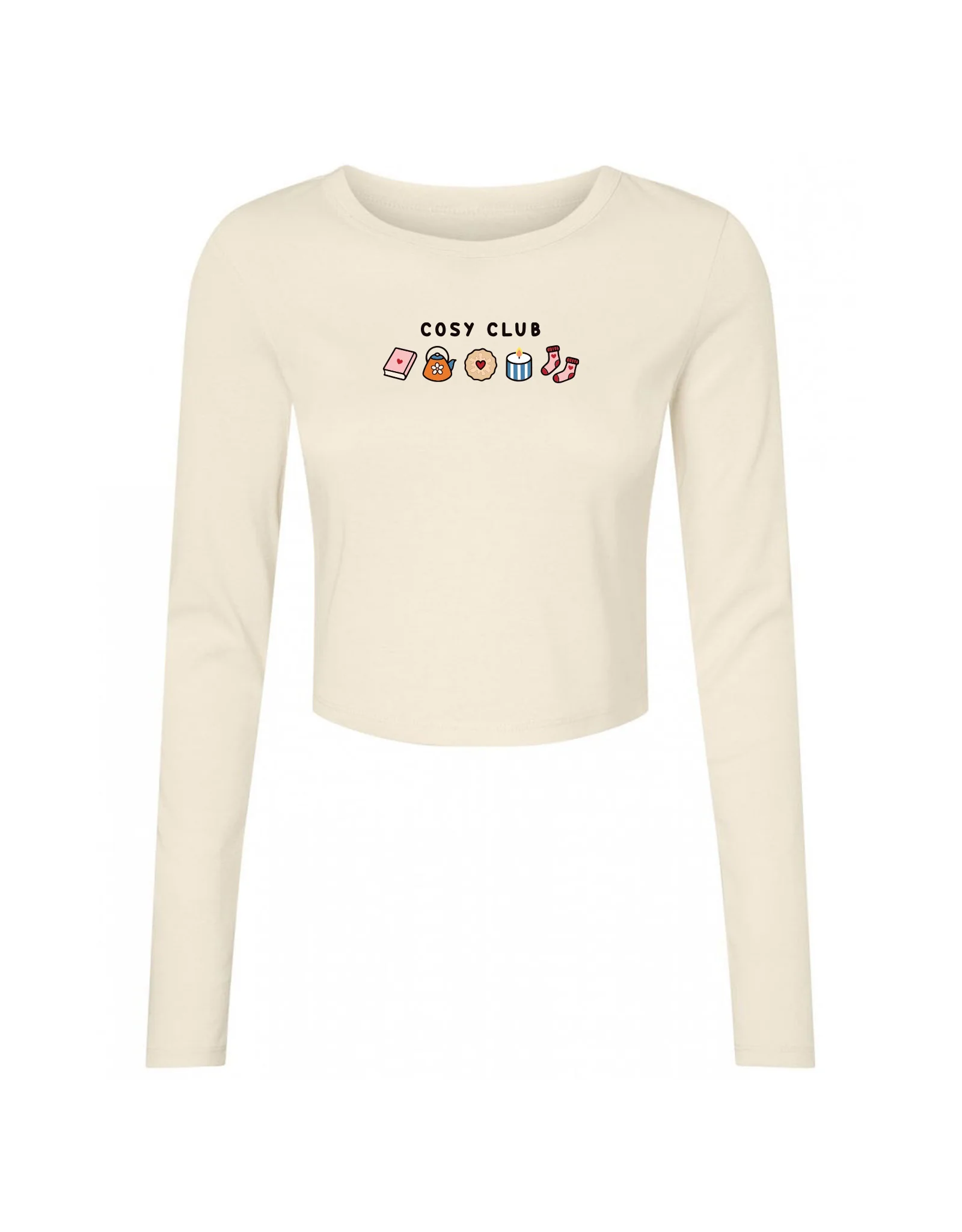 Cosy Club Embroidered Micro Rib Long Sleeved Tee - Image 3