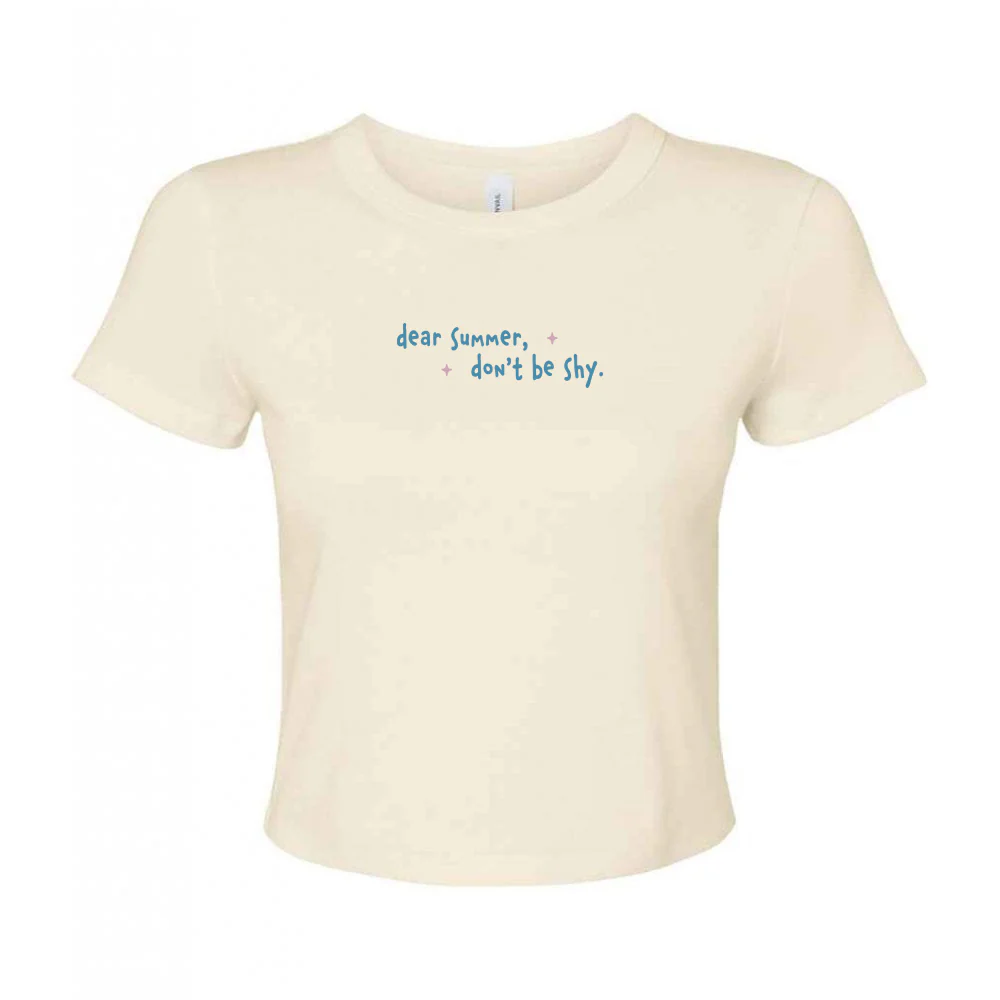 Dear Summer Embroidered Micro Rib Baby Tee - Image 13