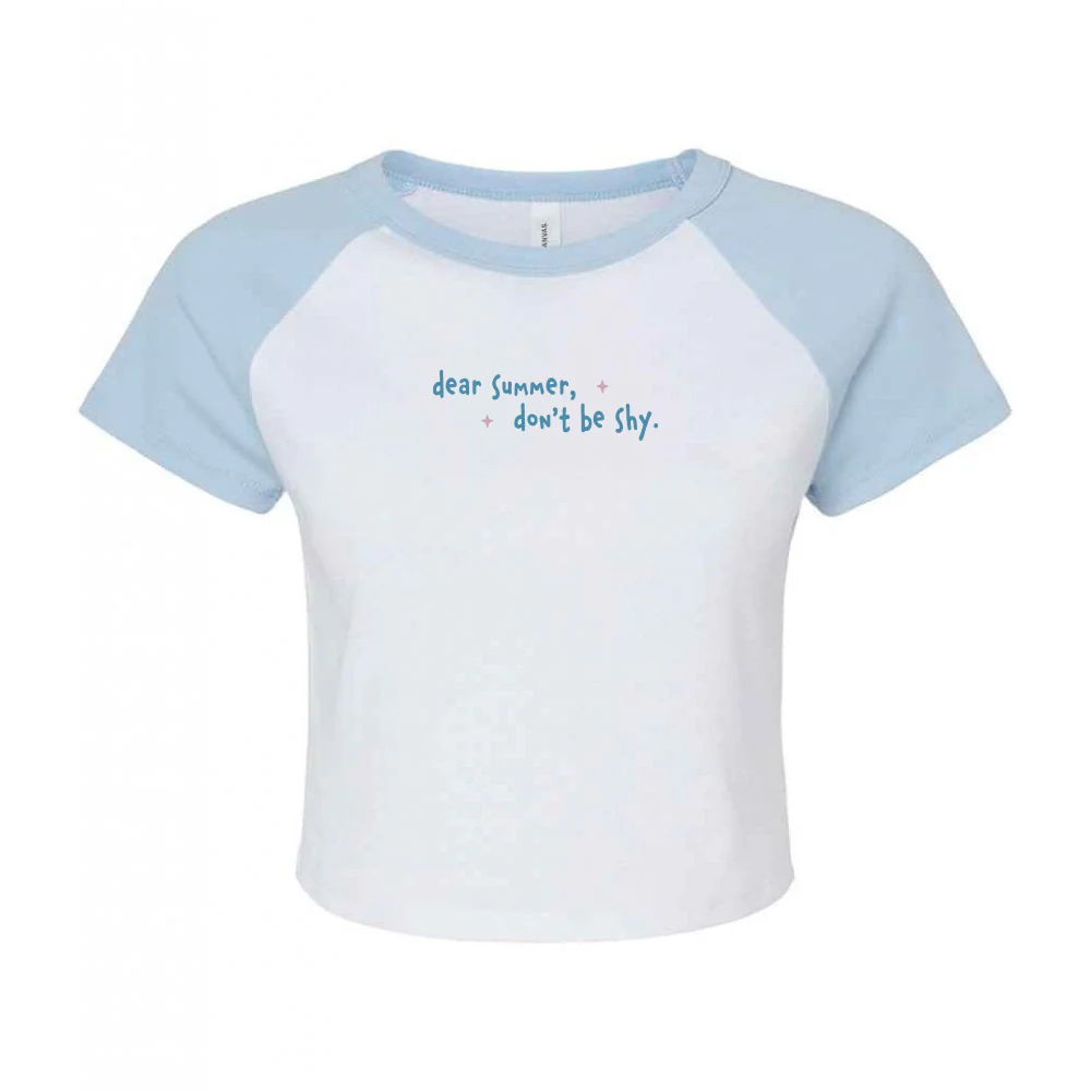 Dear Summer Embroidered Micro Rib Baby Tee - Image 7