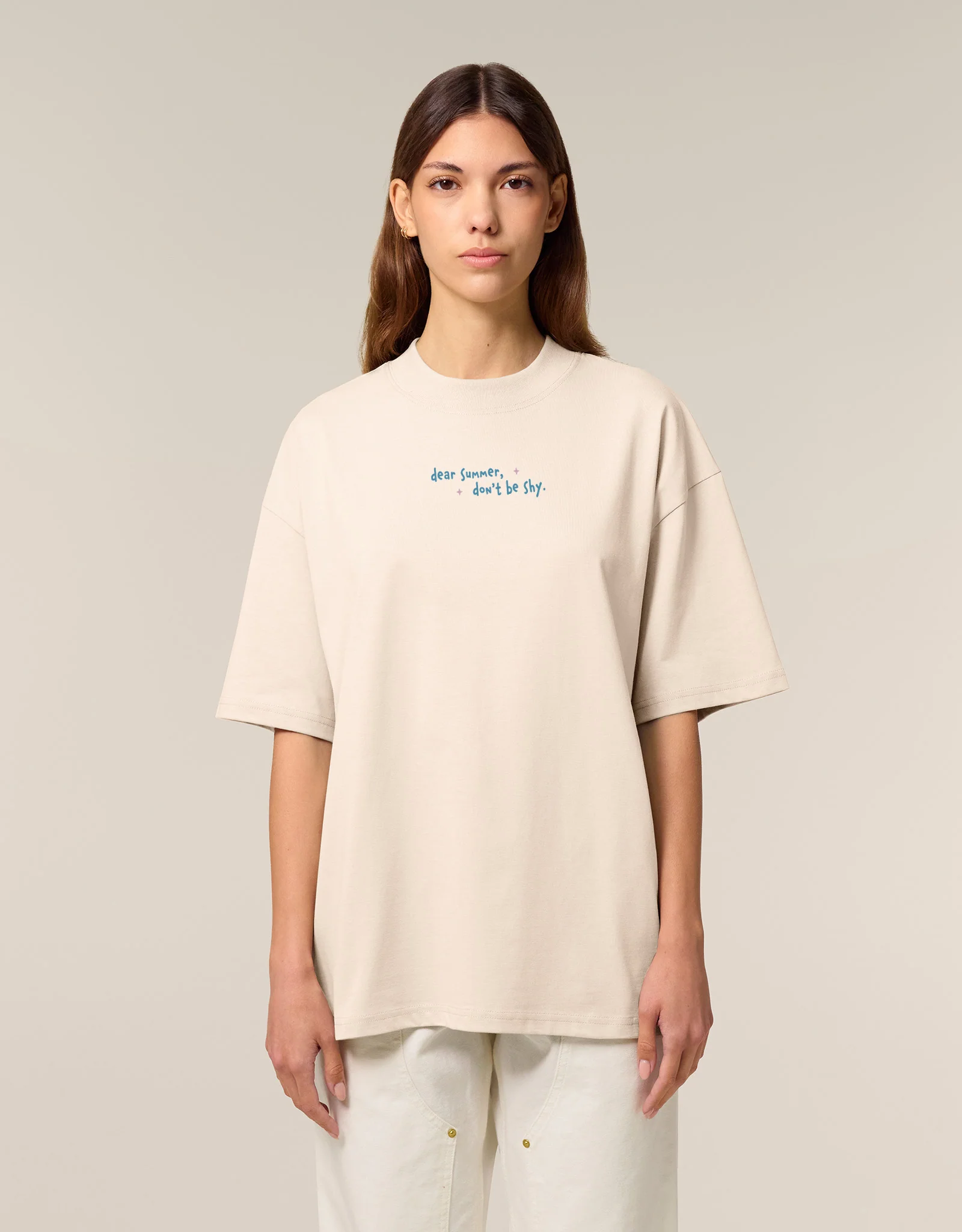 Dear Summer Embroidered Oversized Organic Cotton T-Shirt - Image 6