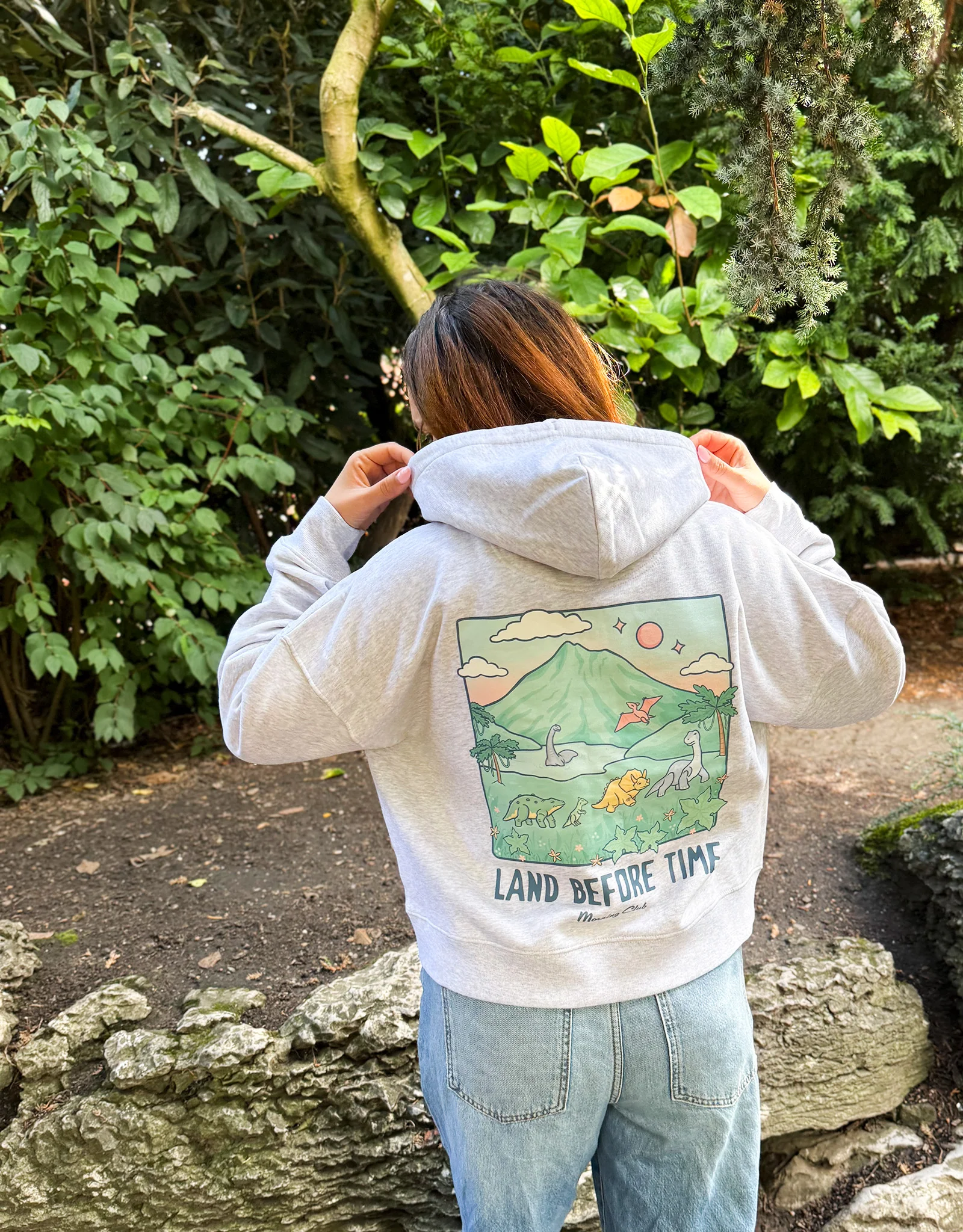 Dinosaurs Boxy Organic Cotton Hoodie - Image 3