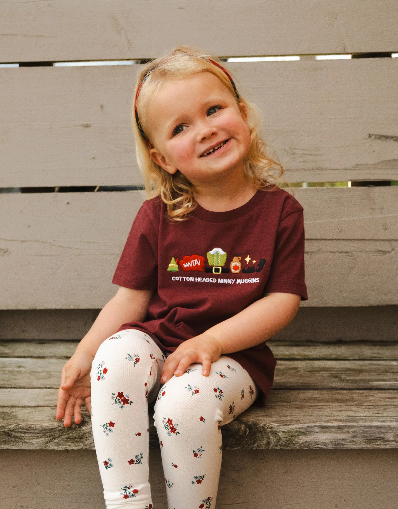 Elf Embroidered Organic Cotton Childrens T-Shirt - Image 3