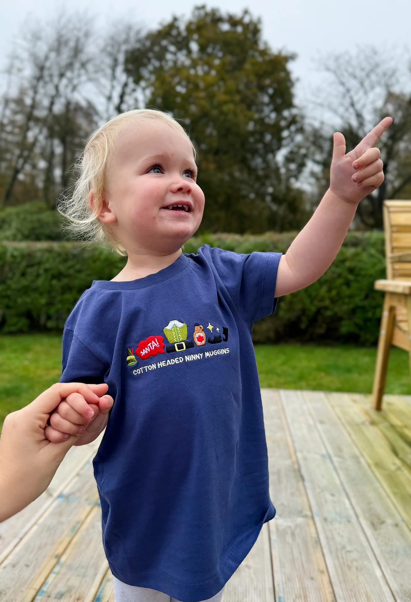 Elf Embroidered Organic Cotton Childrens T-Shirt - Image 4