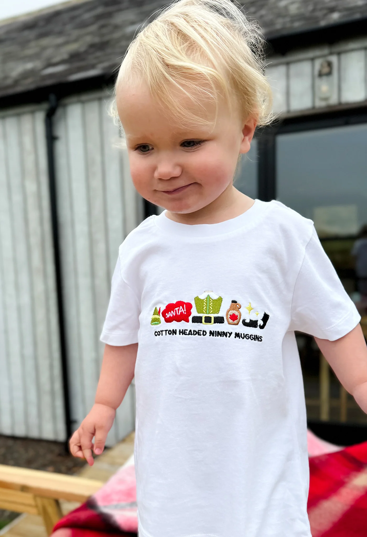 Elf Embroidered Organic Cotton Childrens T-Shirt - Image 6