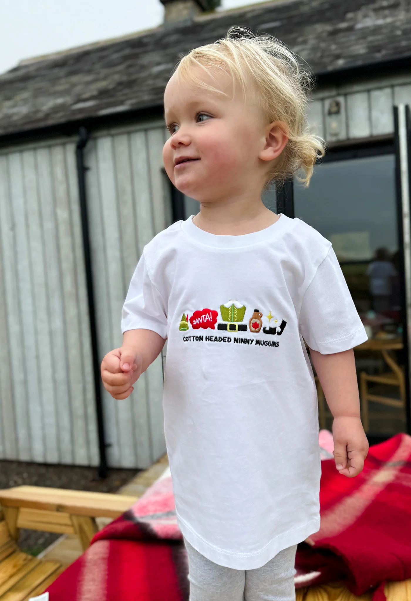 Elf Embroidered Organic Cotton Childrens T-Shirt - Image 7