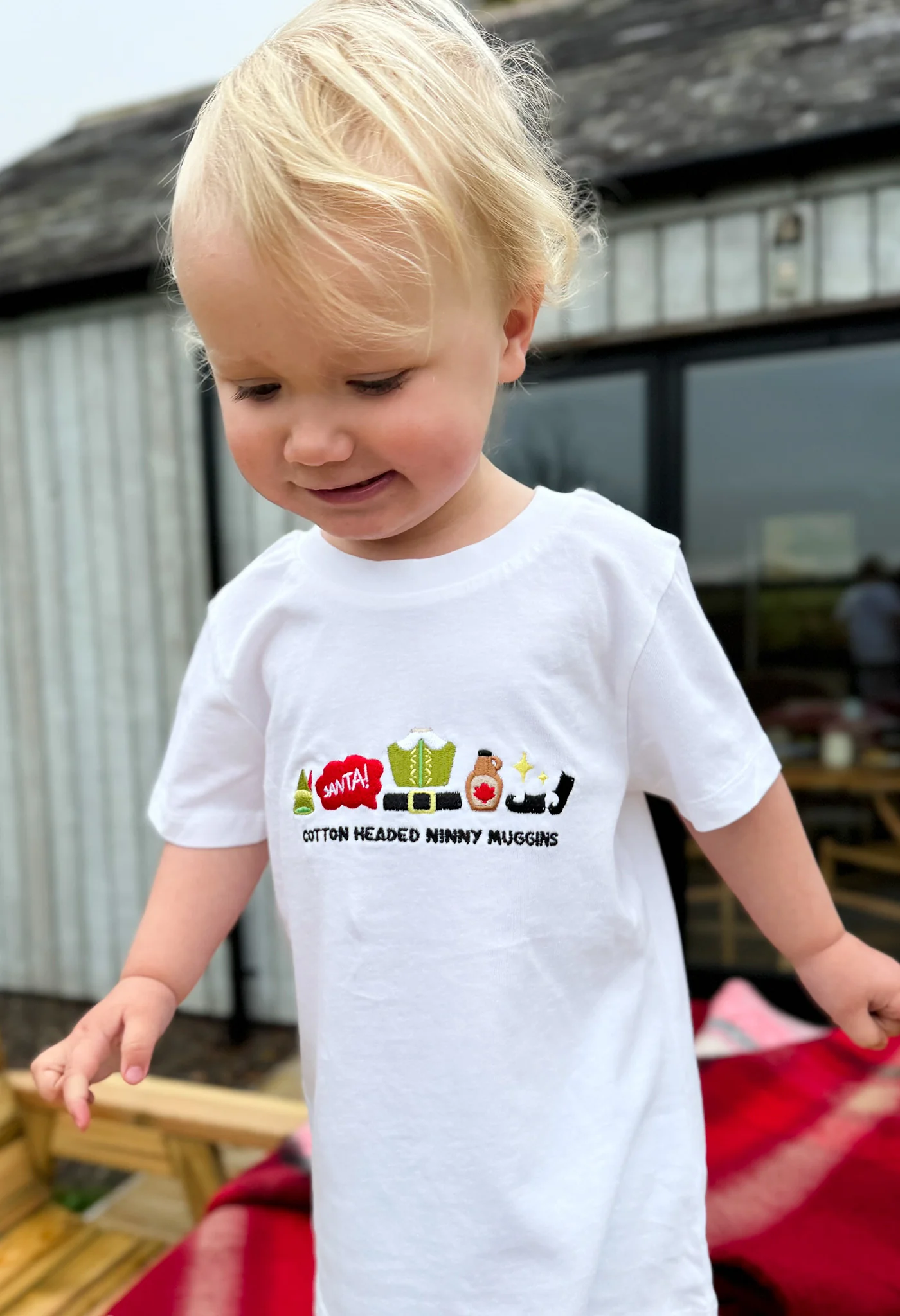 Elf Embroidered Organic Cotton Childrens T-Shirt - Image 8