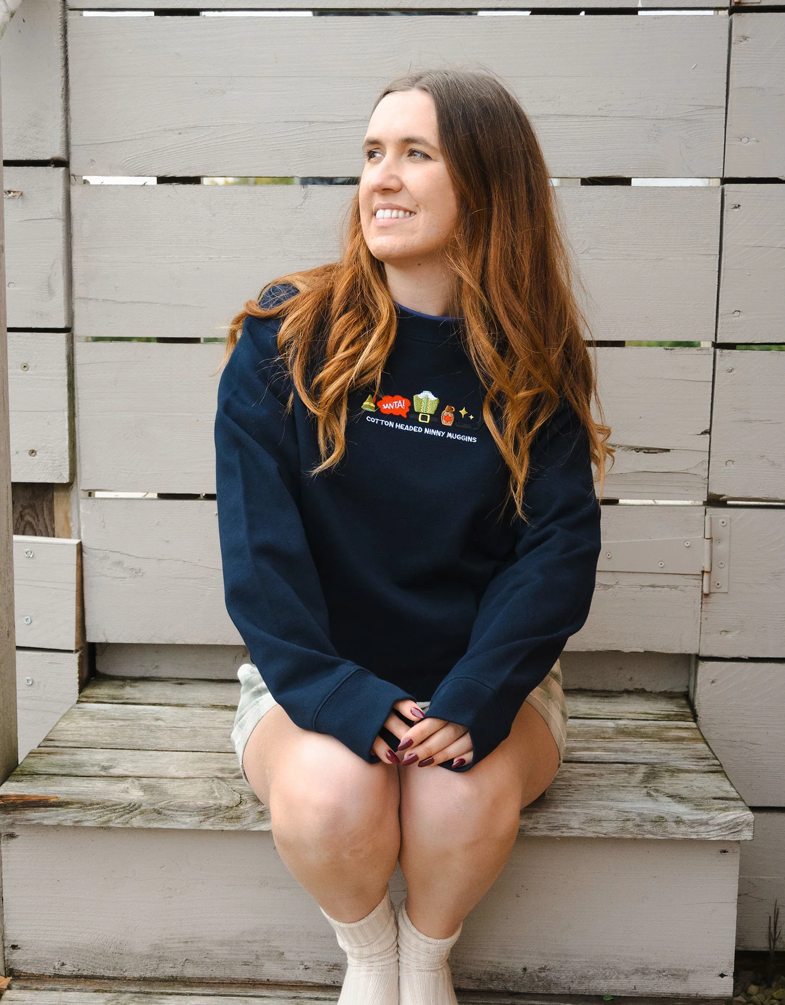Elf Embroidered Organic Cotton Sweatshirt - Image 3