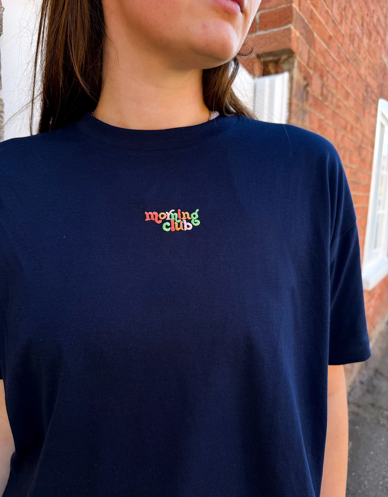 Essentials Embroidered Boxy Organic Cotton Tee - Image 2