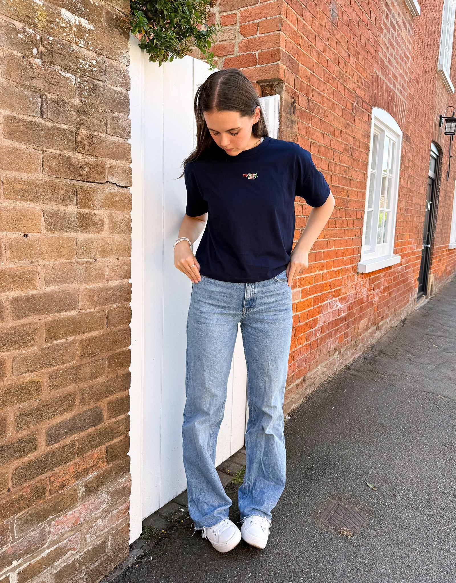 Essentials Embroidered Boxy Organic Cotton Tee - Image 3