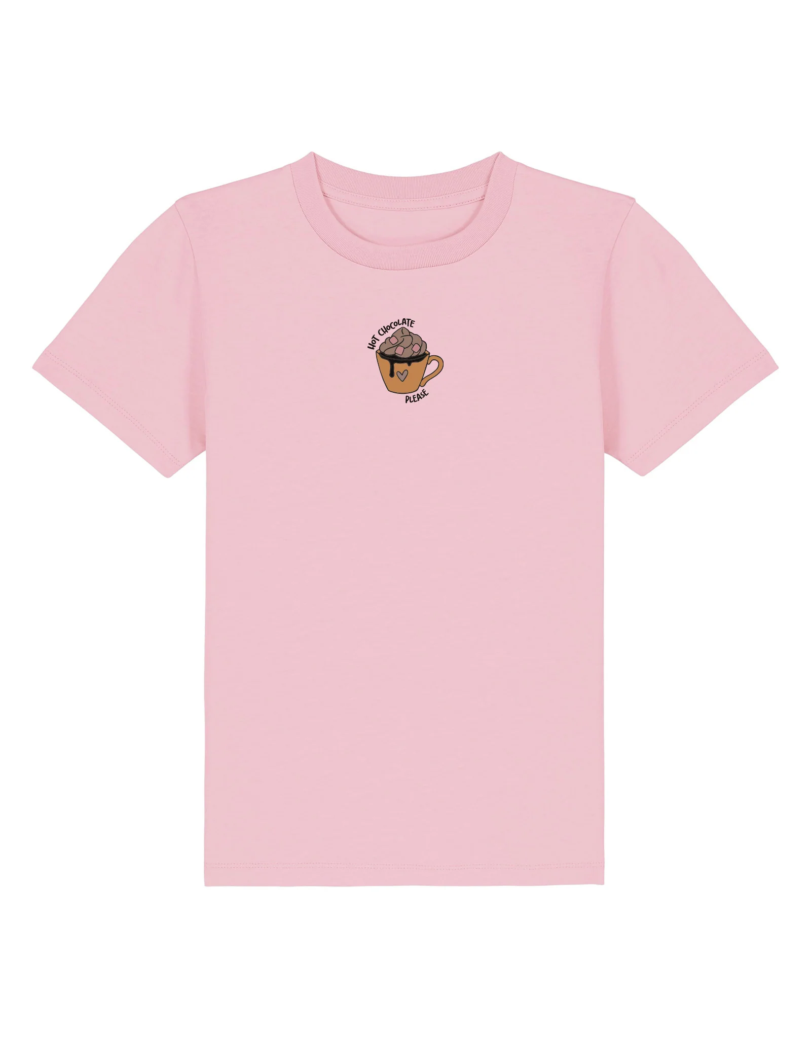 Hot Chocolate Embroidered Organic Cotton Childrens T-Shirt - Image 10