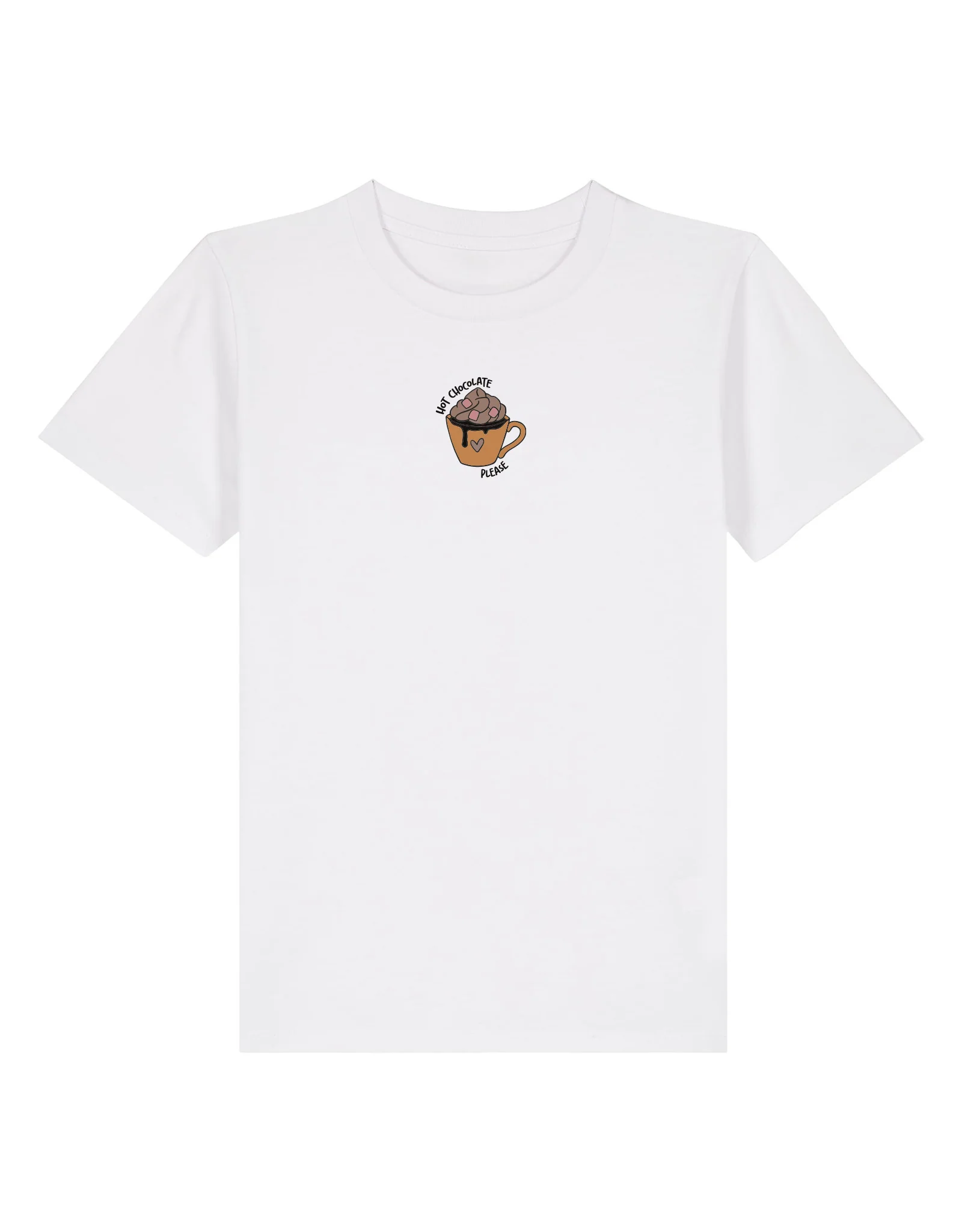 Hot Chocolate Embroidered Organic Cotton Childrens T-Shirt - Image 12