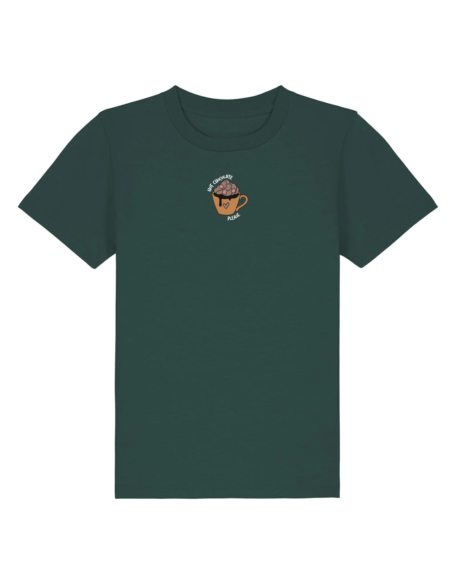 Hot Chocolate Embroidered Organic Cotton Childrens T-Shirt - Image 5