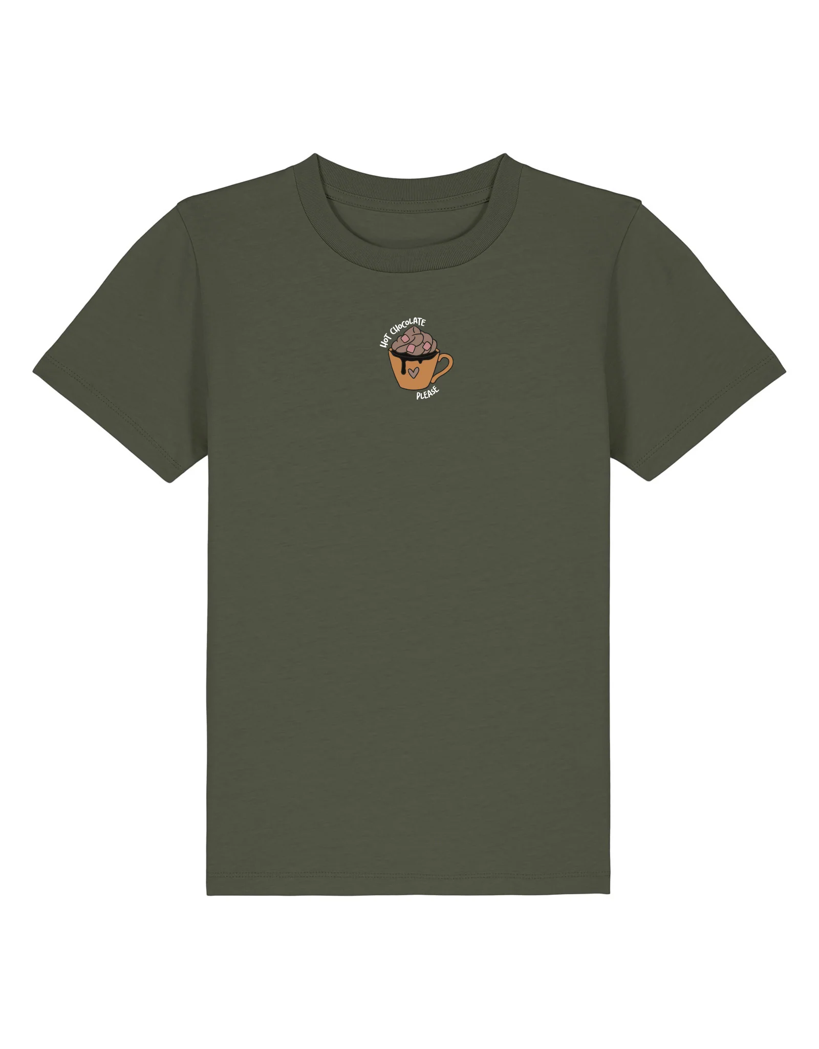 Hot Chocolate Embroidered Organic Cotton Childrens T-Shirt - Image 6