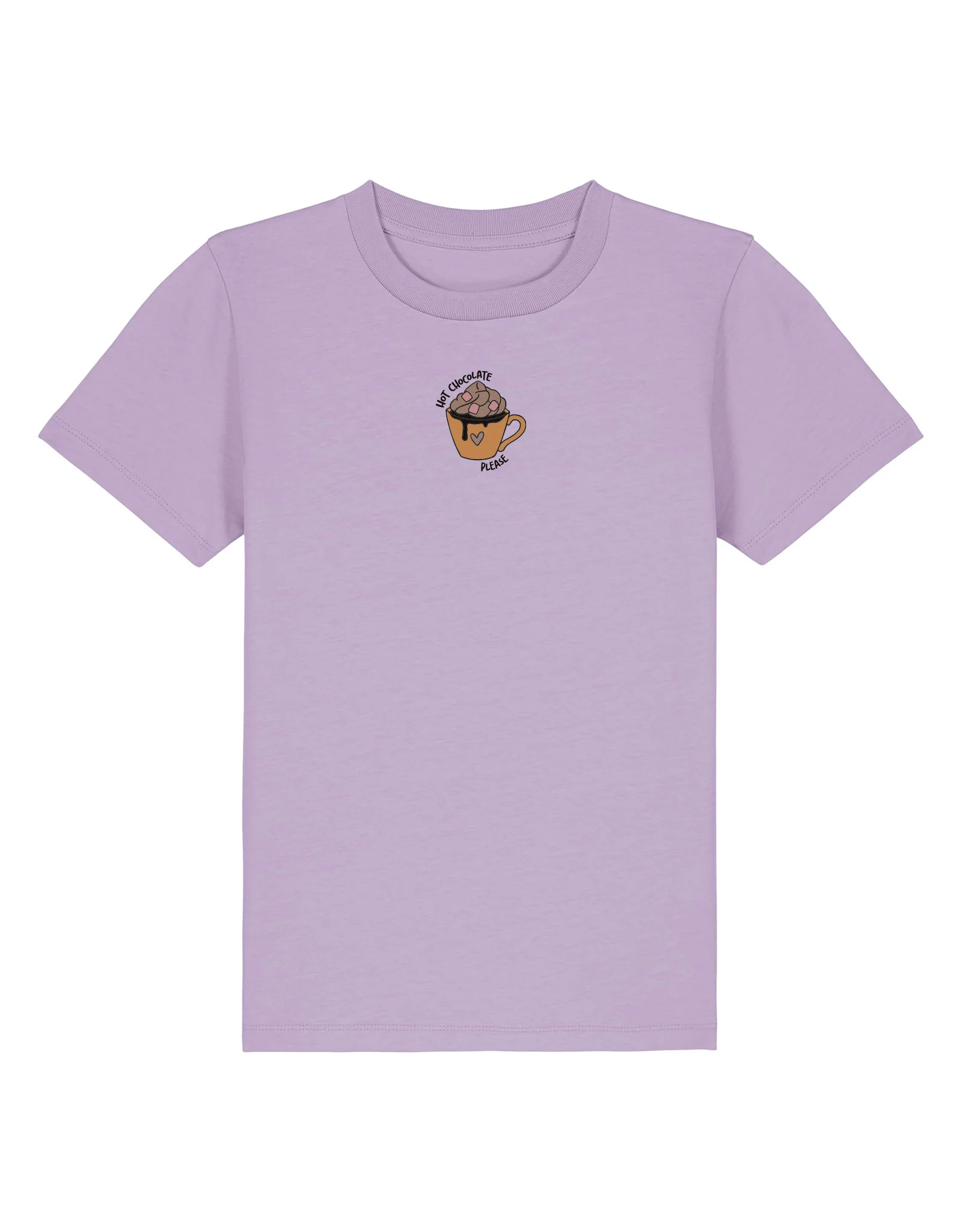 Hot Chocolate Embroidered Organic Cotton Childrens T-Shirt - Image 7