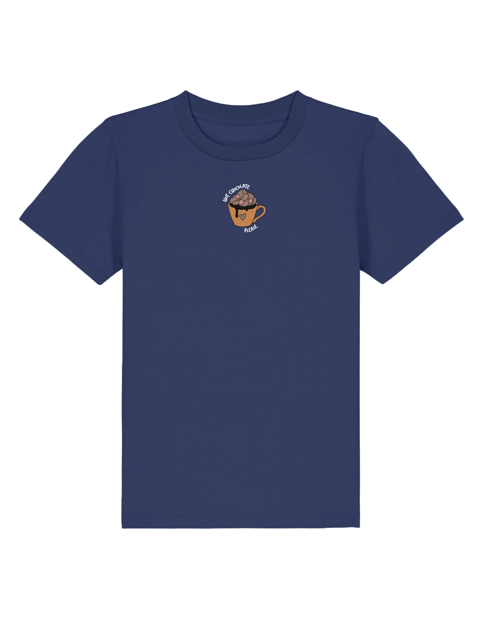 Hot Chocolate Embroidered Organic Cotton Childrens T-Shirt - Image 8