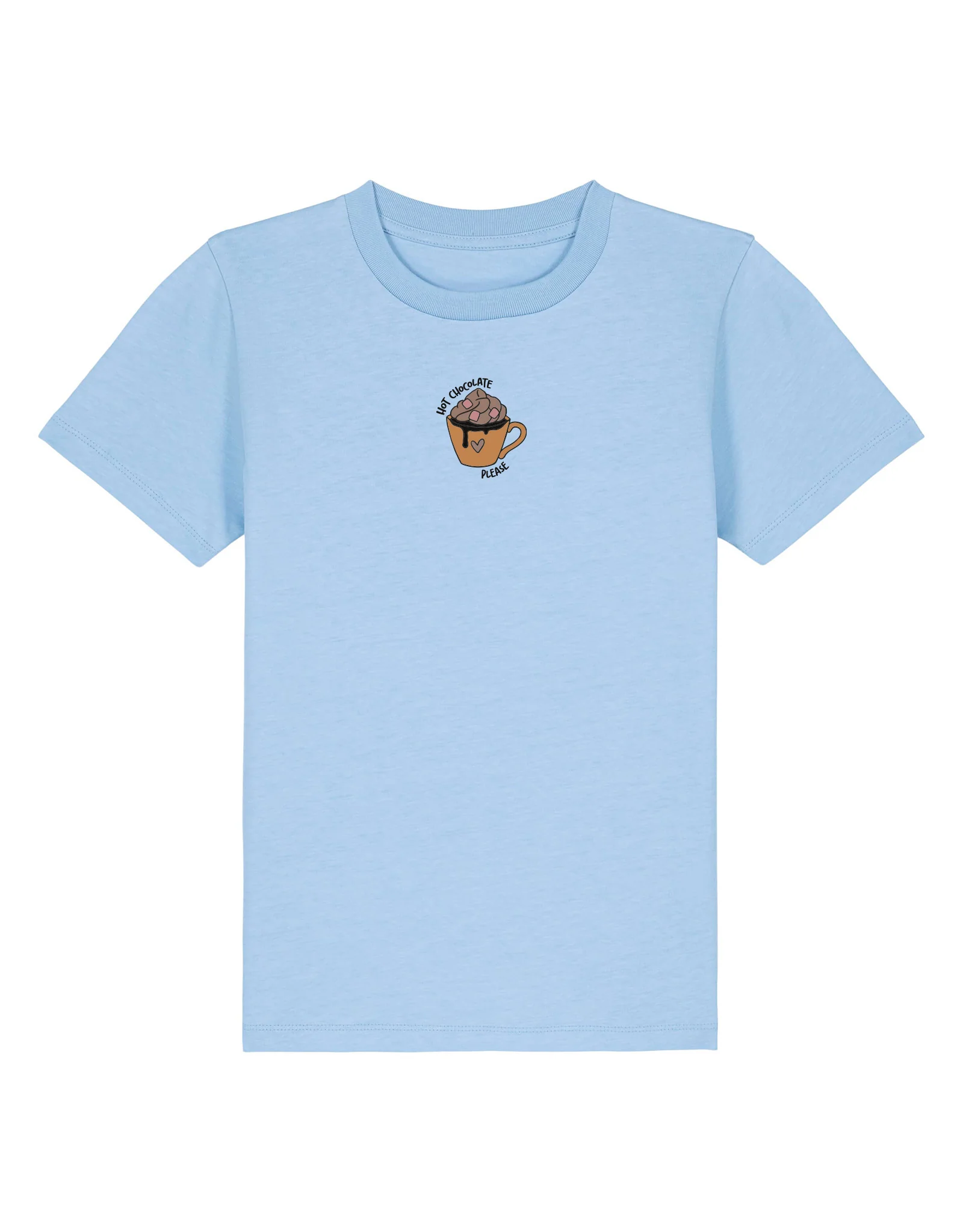 Hot Chocolate Embroidered Organic Cotton Childrens T-Shirt - Image 9