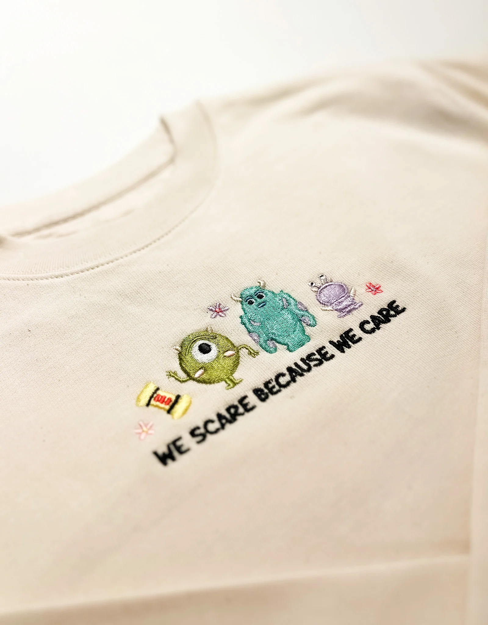 Monsters Embroidered Organic Cotton Childrens Sweatshirt - Image 3