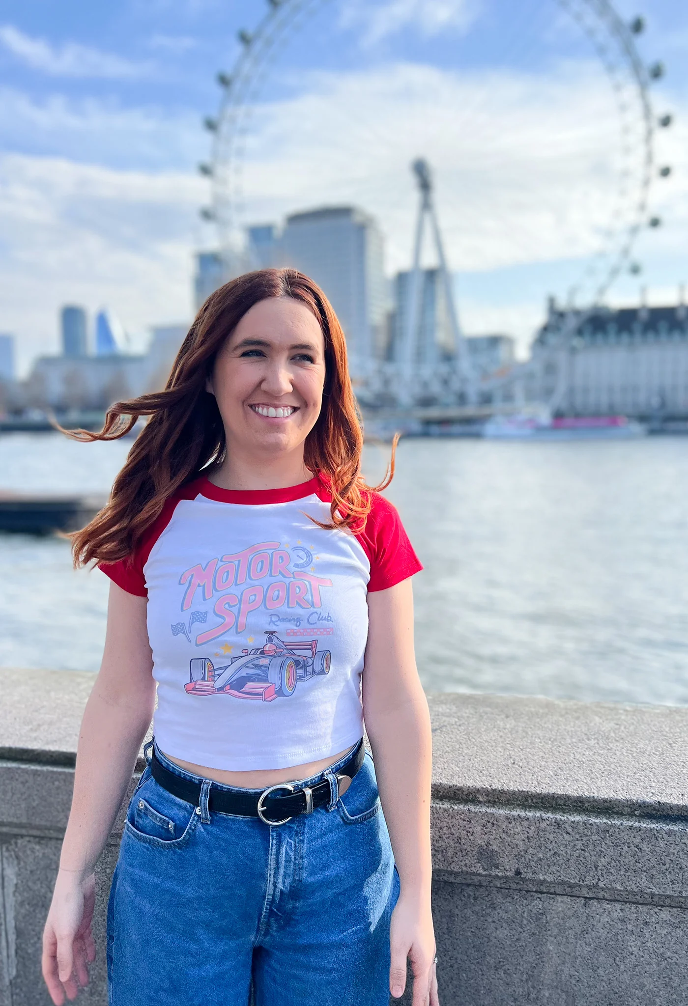 Motorsport Printed Micro Rib Baby Tee - Image 5