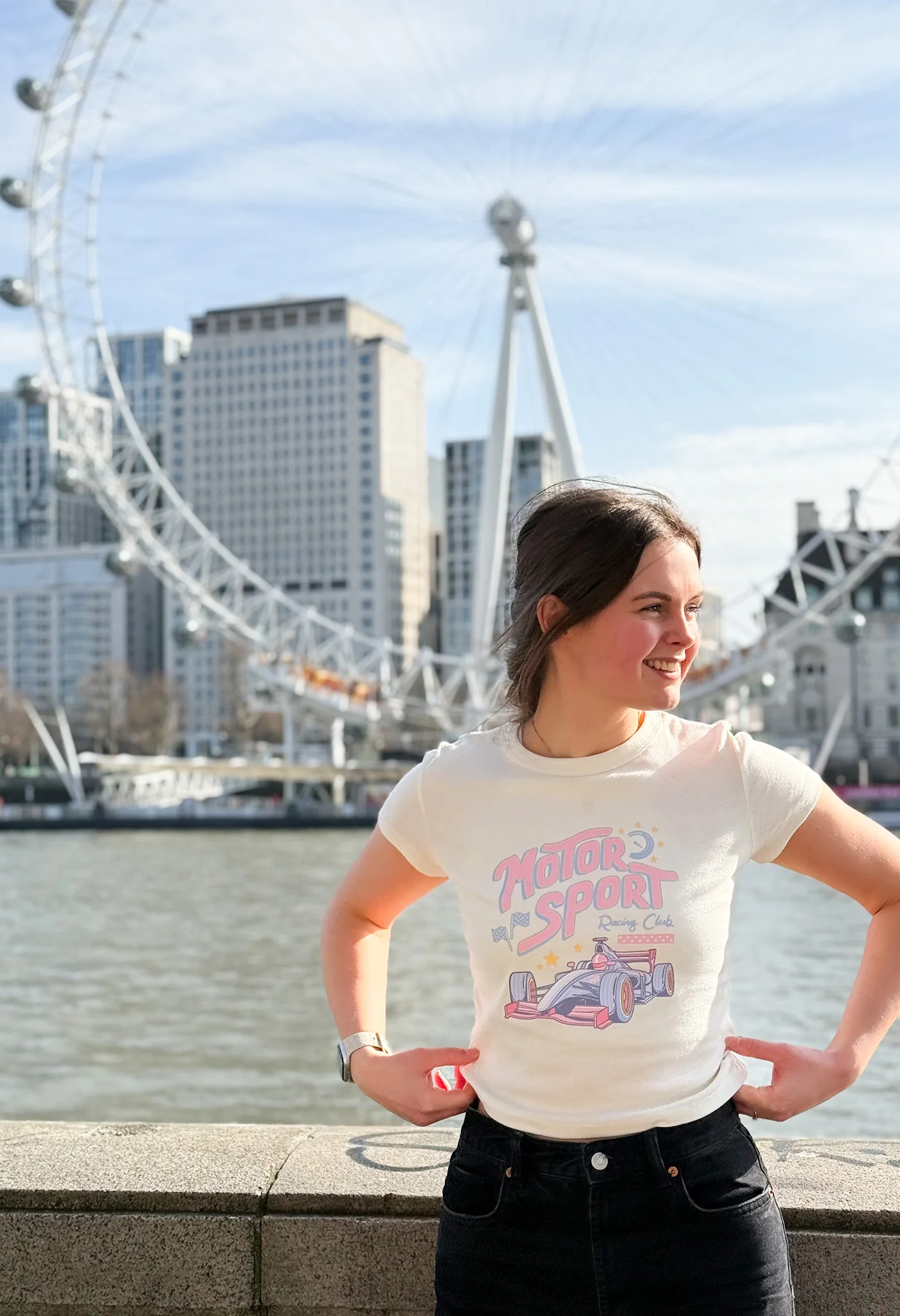 Motorsport Printed Micro Rib Baby Tee - Image 8