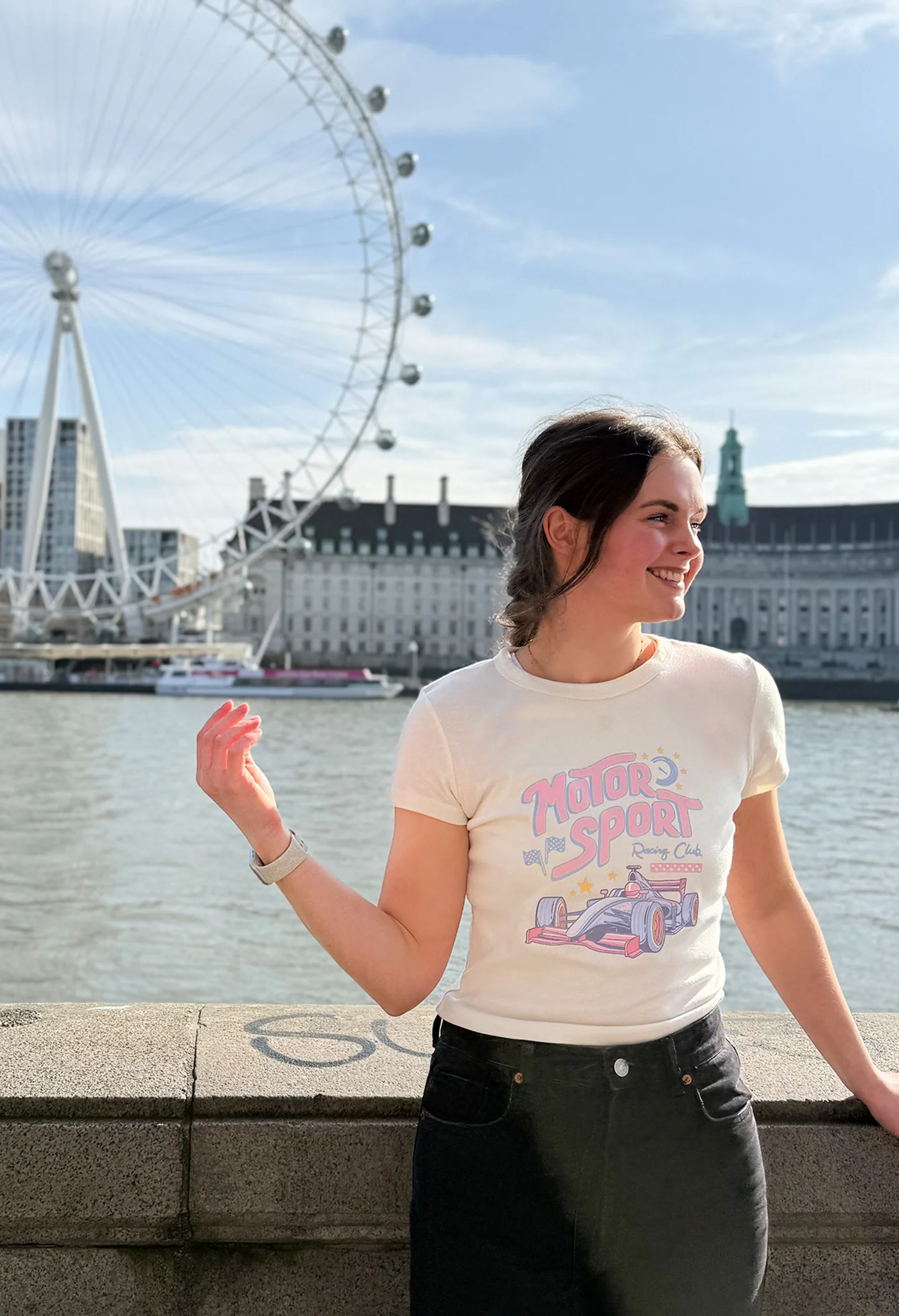 Motorsport Printed Micro Rib Baby Tee - Image 9
